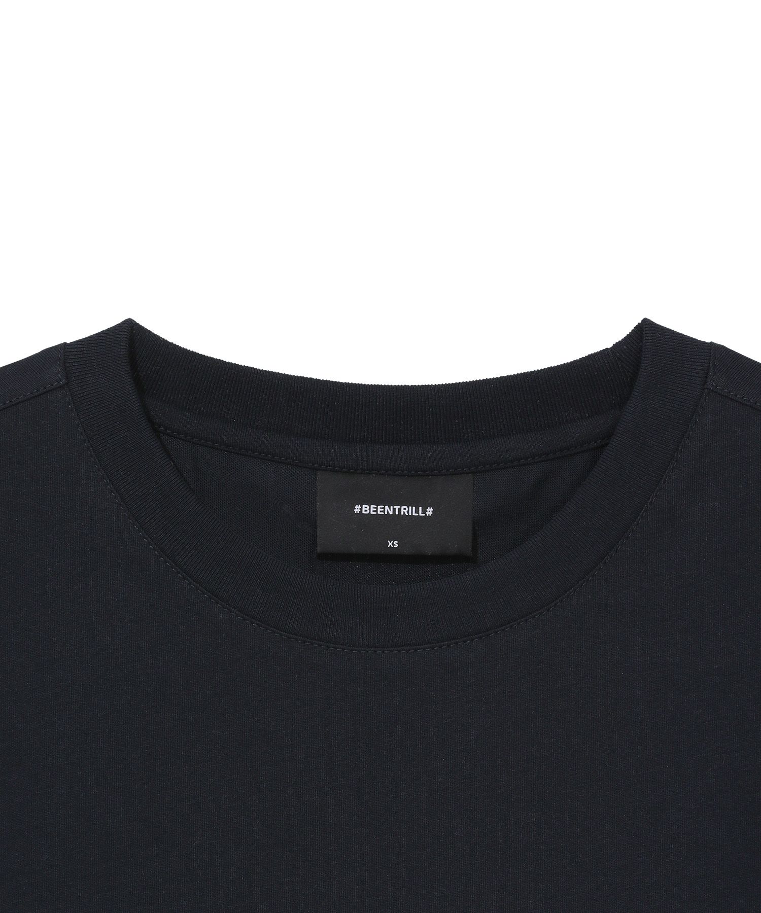 [BEENTRILL]★NEW MINI TAPING HASHTAG SHORT SLEEVE T-SHIRT Beentrill New Taping Hashtag Overfit Tee Black | HM8Store