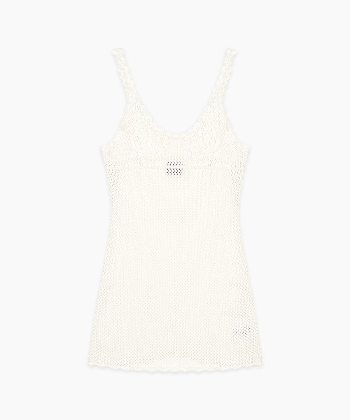 시눈(SINOON) Rose Embroidered Knit Sleeveless Dress (Cream)