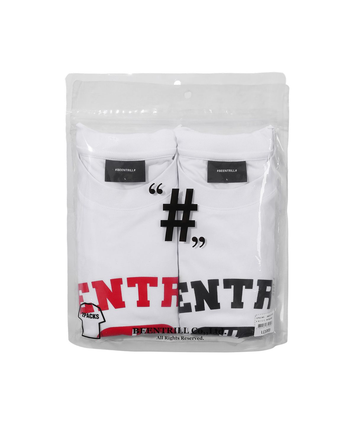 빈트릴(BEENTRILL) 트루리얼 아치 로고 티셔츠(2PACK)