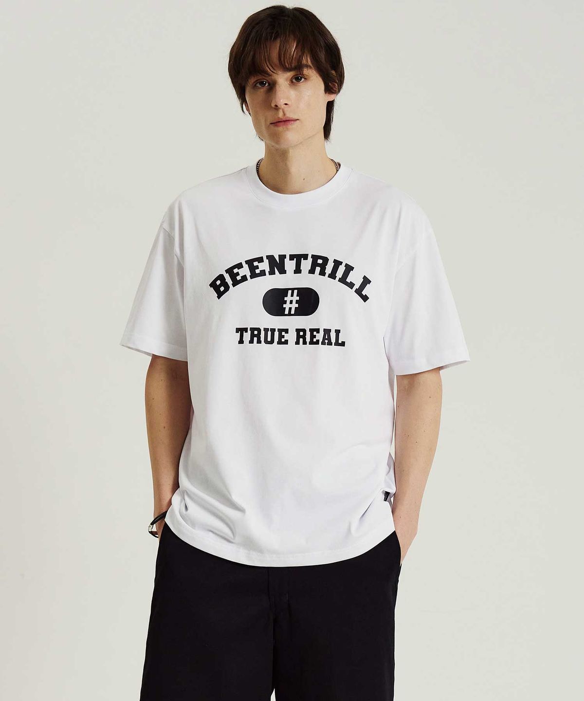 빈트릴(BEENTRILL) 트루리얼 아치 로고 티셔츠(2PACK)