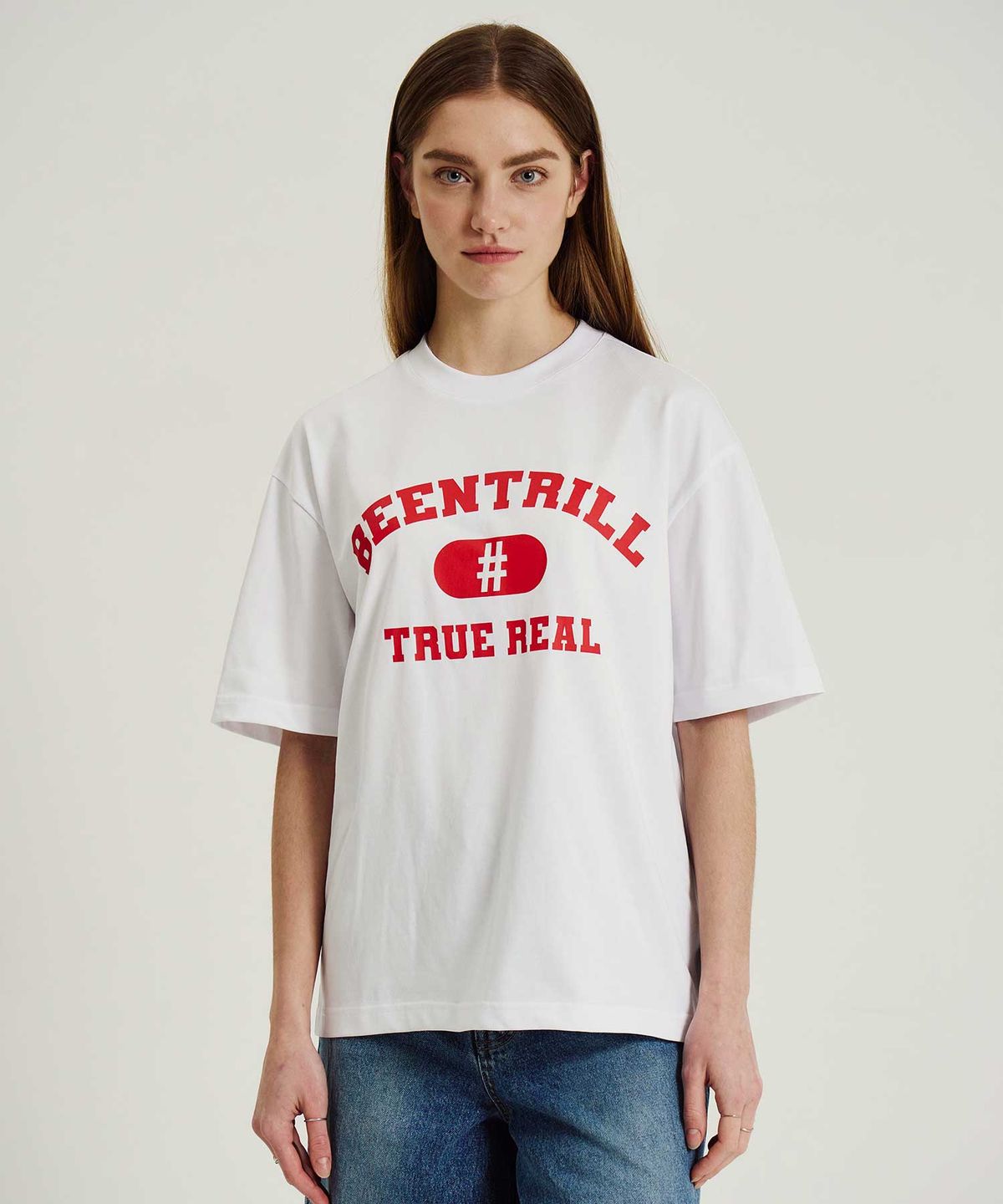 빈트릴(BEENTRILL) 트루리얼 아치 로고 티셔츠(2PACK)