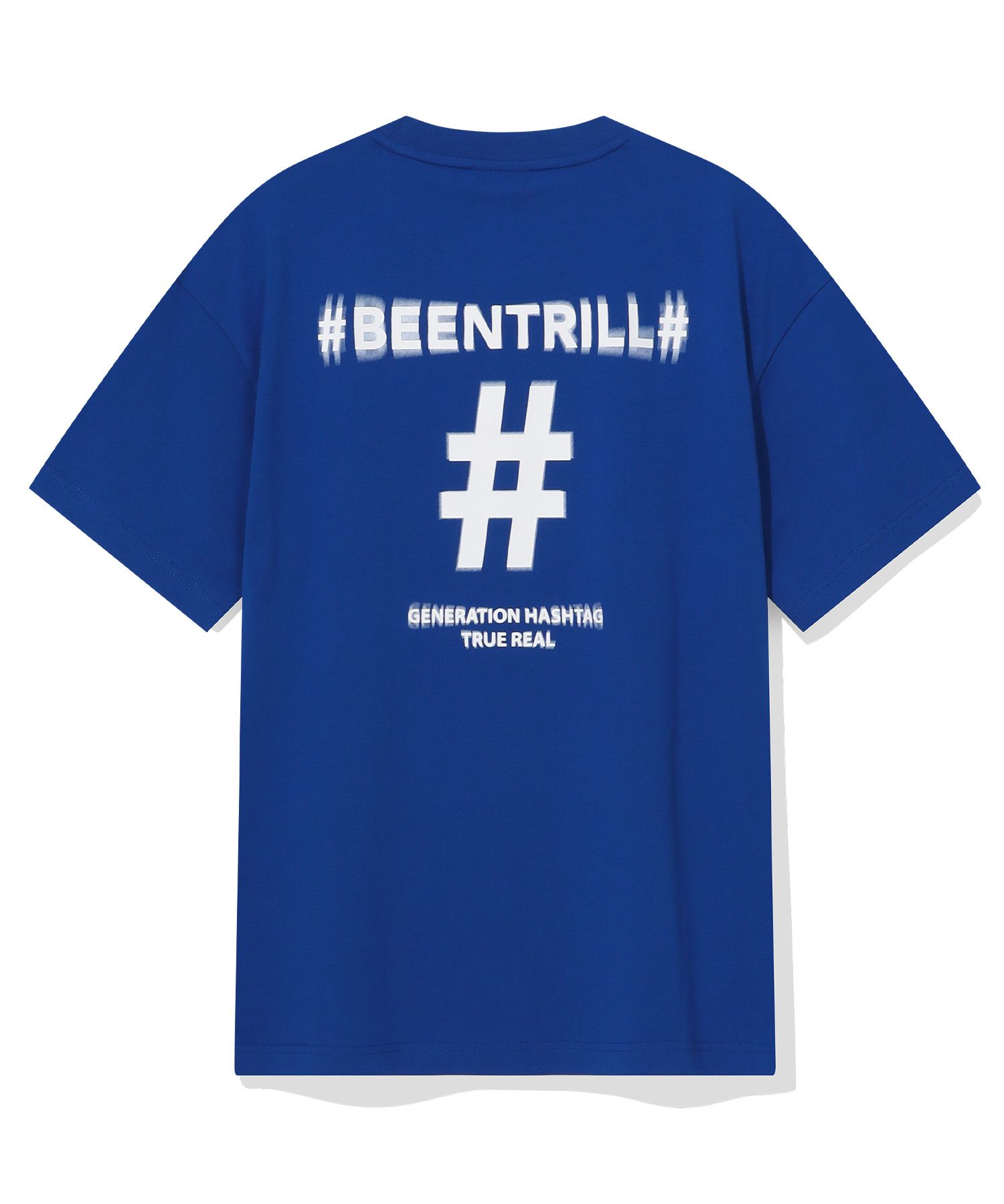 MUSINSA | beentrillgolf Shake Hashtag Comfort Fit T-Shirt (Blue)
