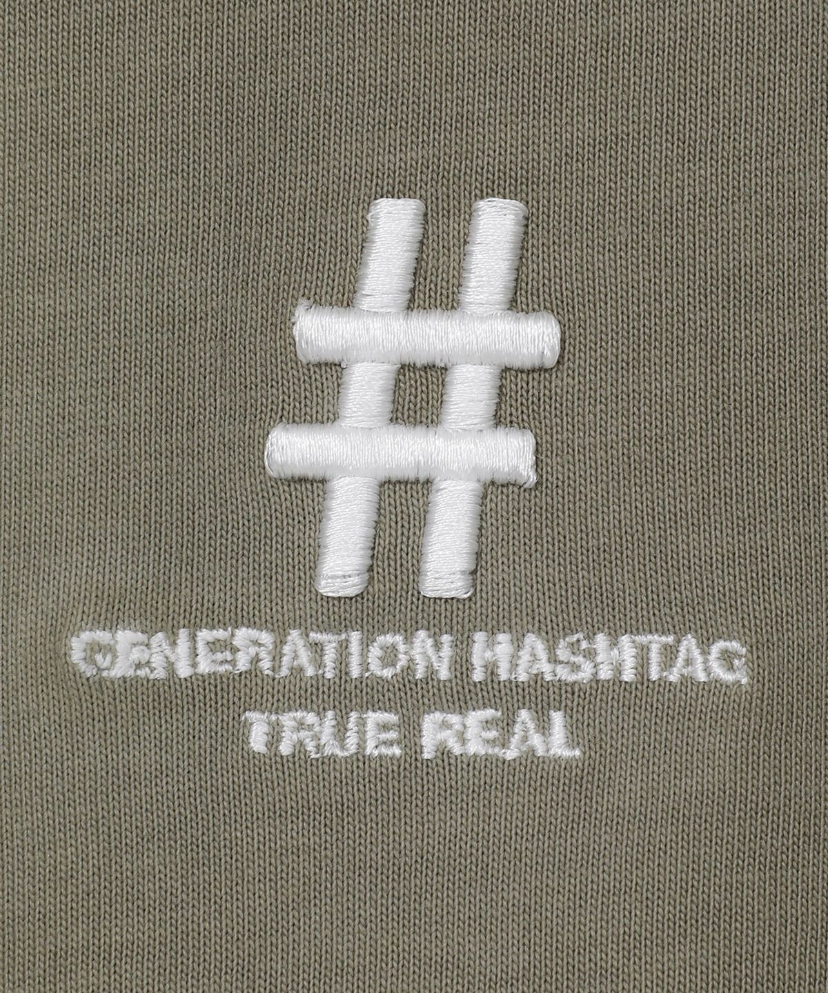 빈트릴(BEENTRILL) 쉐이크 해시태그 컴포트핏 티셔츠(카키)