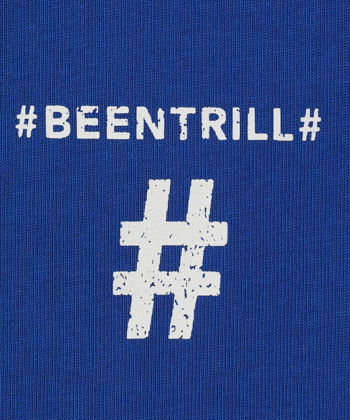 빈트릴(BEENTRILL) 스탬프 해시태그 티셔츠(블루)