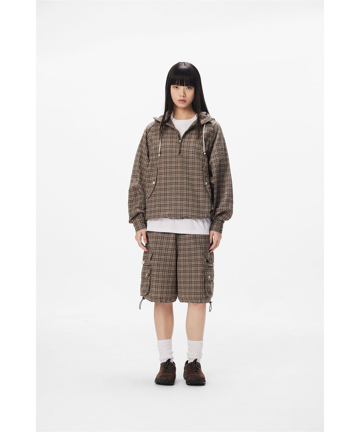 썬러브투어(SUNLOVETOUR) 2Way Field Anorak Jacket Brown