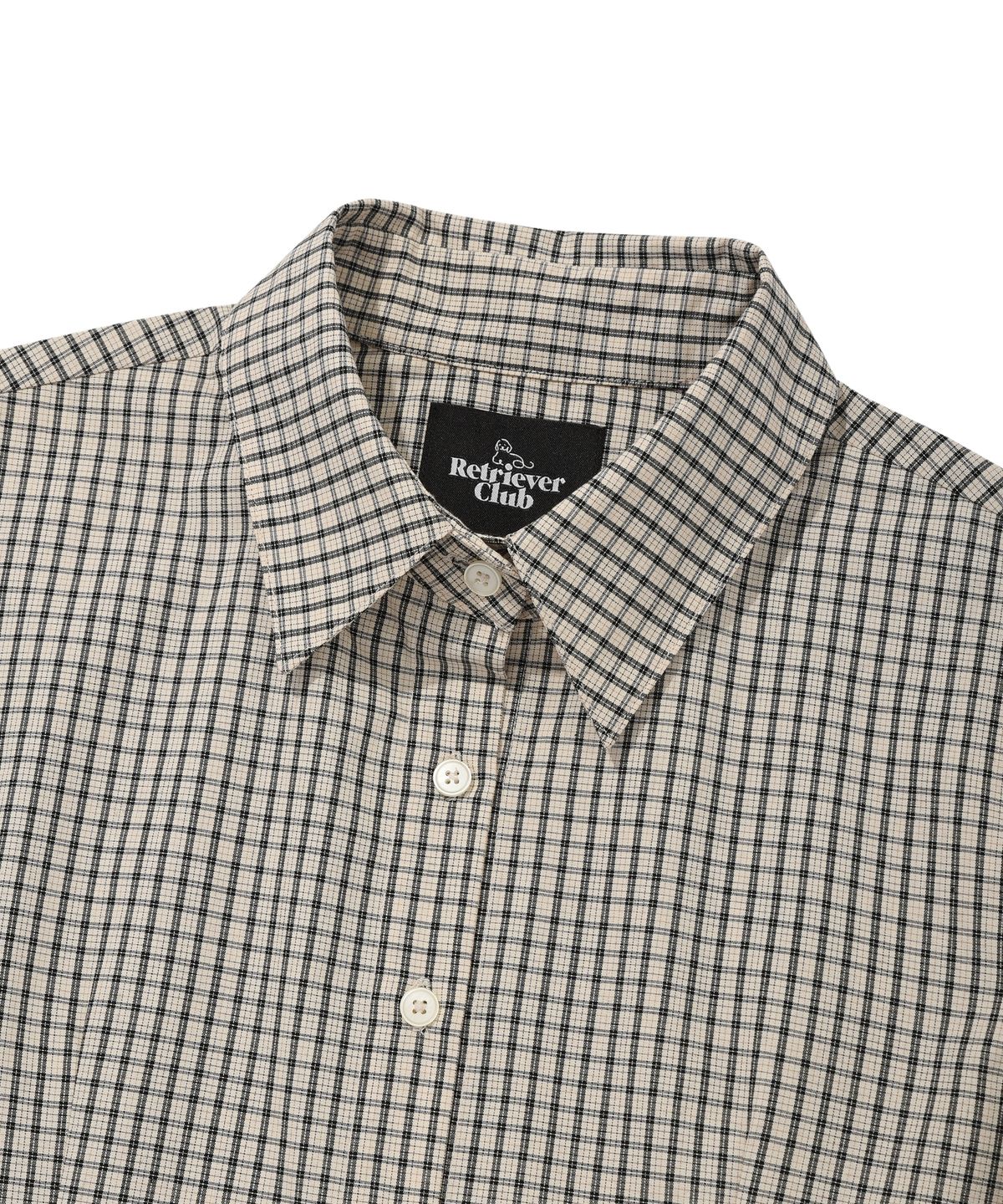 리트리버클럽(RETRIEVER CLUB) CHECK CROP SHIRTS [BEIGE]