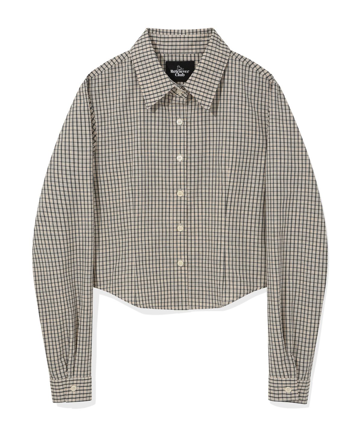 리트리버클럽(RETRIEVER CLUB) CHECK CROP SHIRTS [BEIGE]