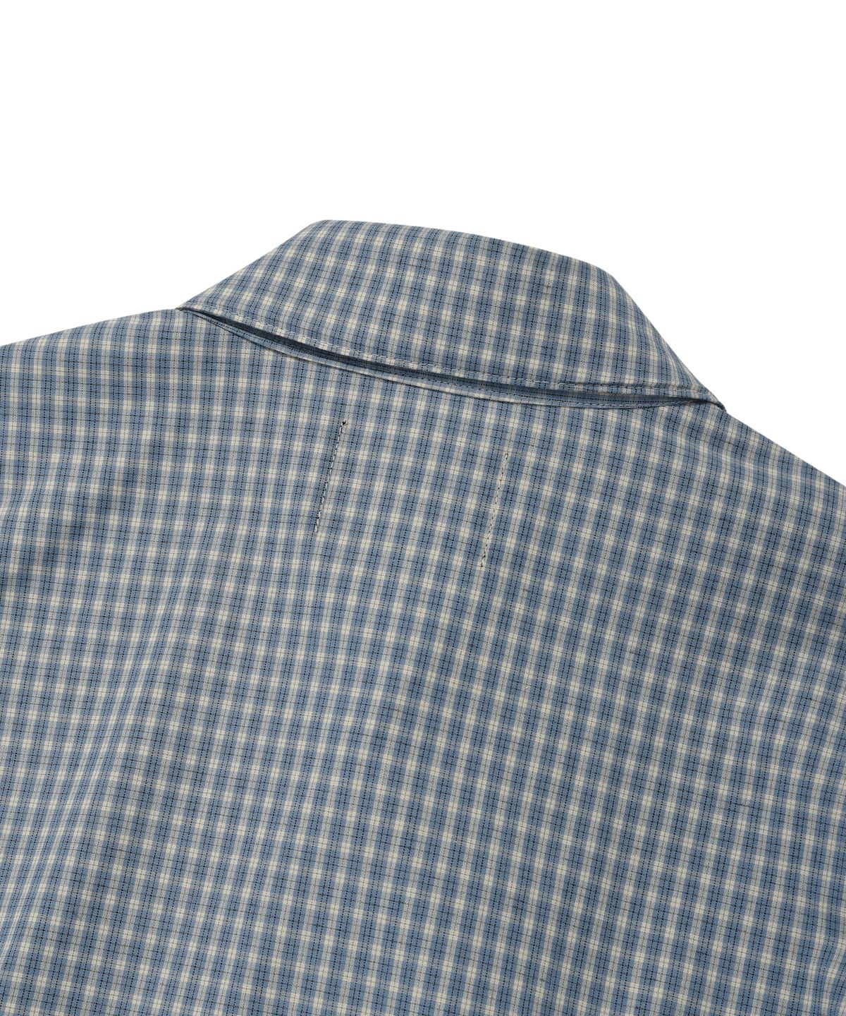 리트리버클럽(RETRIEVER CLUB) CHECK CROP SHIRTS [SKY BLUE]