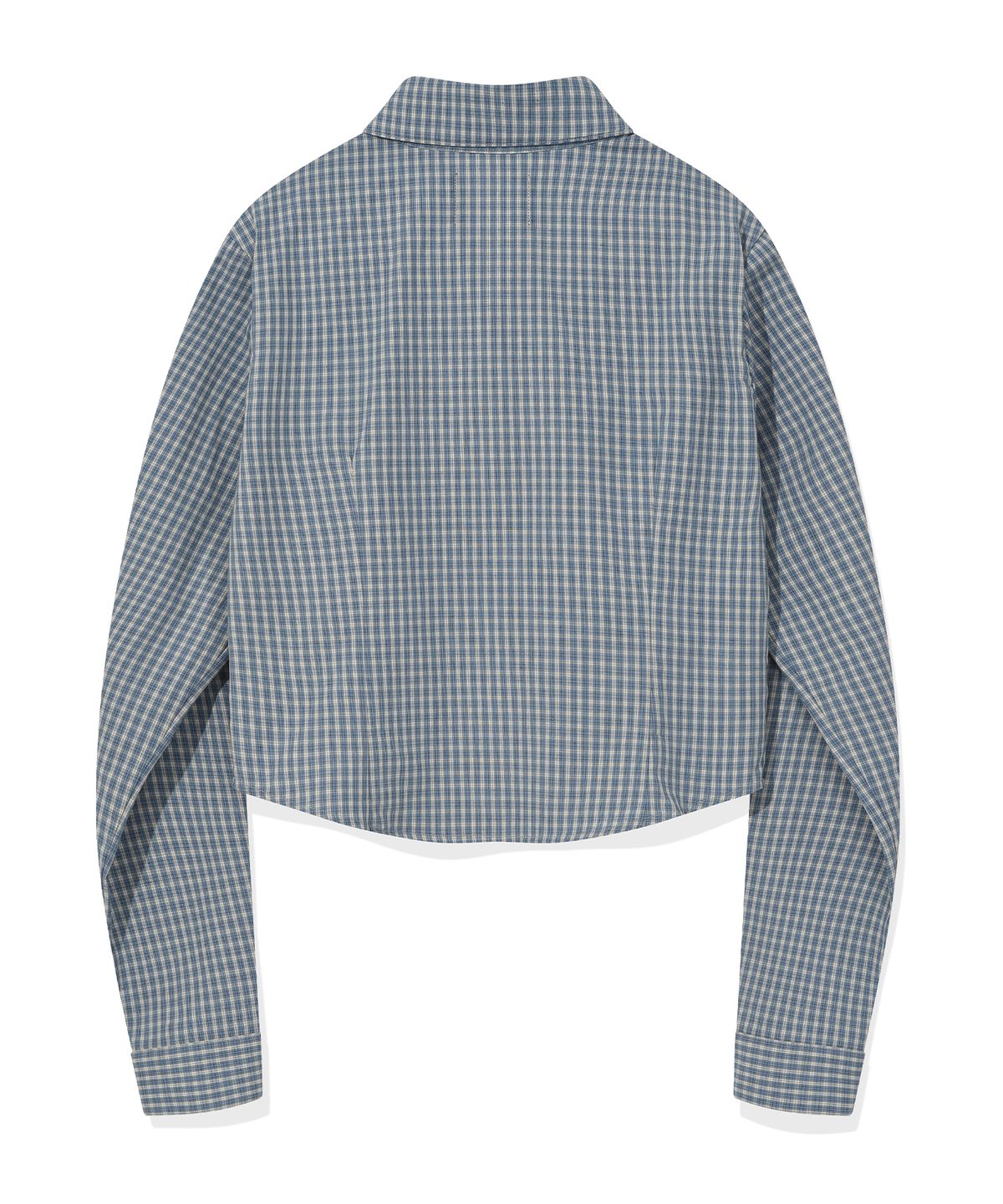 리트리버클럽(RETRIEVER CLUB) CHECK CROP SHIRTS [SKY BLUE]