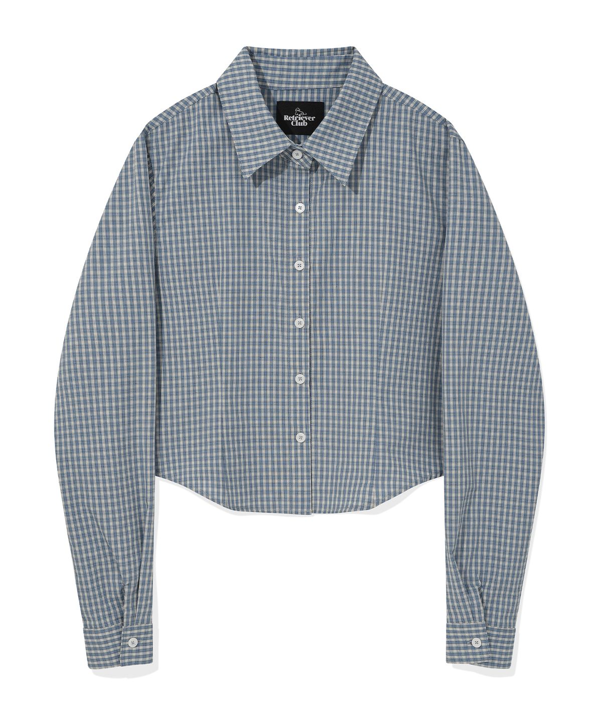 리트리버클럽(RETRIEVER CLUB) CHECK CROP SHIRTS [SKY BLUE]