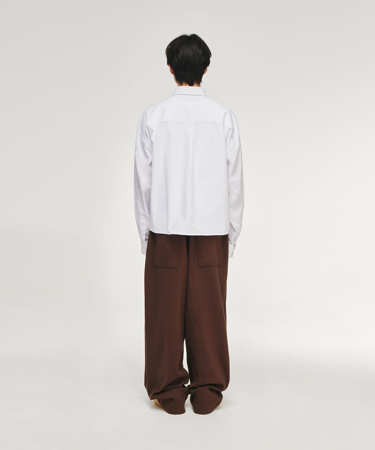 시그니처(SIGNATURE) 옥스포드 크롭 셔츠[화이트]