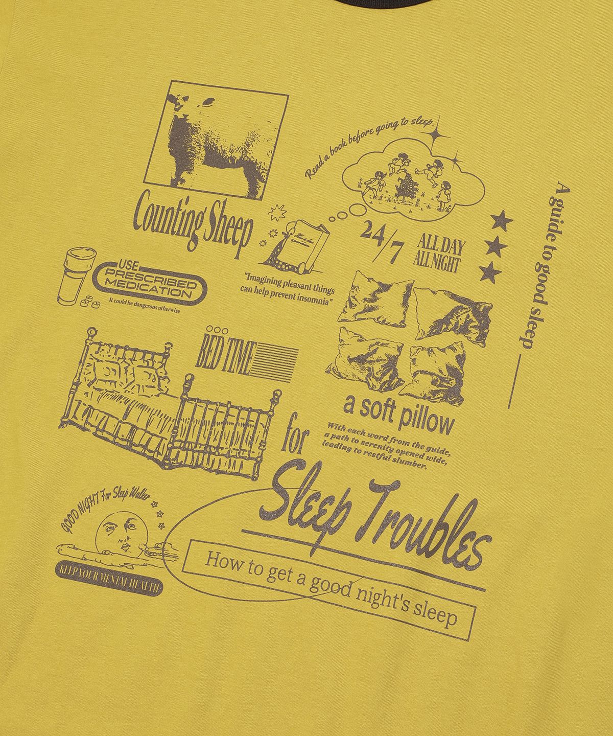 메인부스(MAINBOOTH) Sleep Guide T-shirt(YELLOW)