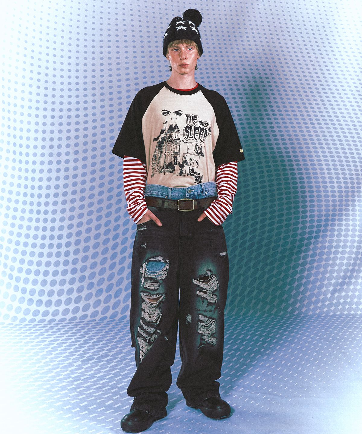 메인부스(MAINBOOTH) Ghost House T-shirt(BLACK)