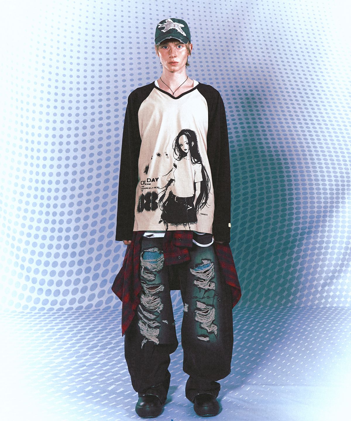 Rusty Girl Raglan T-shirt(BLACK)
