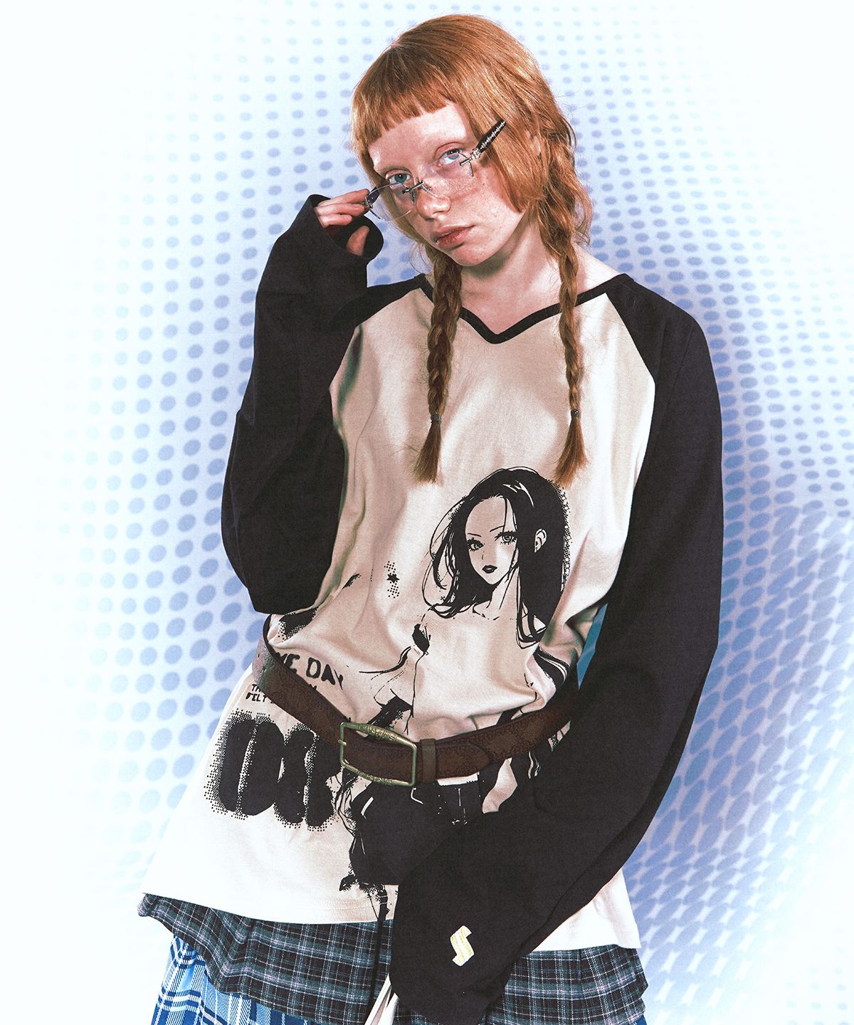 Rusty Girl Raglan T-shirt(BLACK)