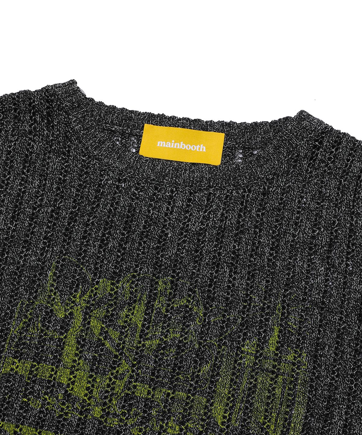 메인부스(MAINBOOTH) Insomnia Mesh Sweater(BLACK)
