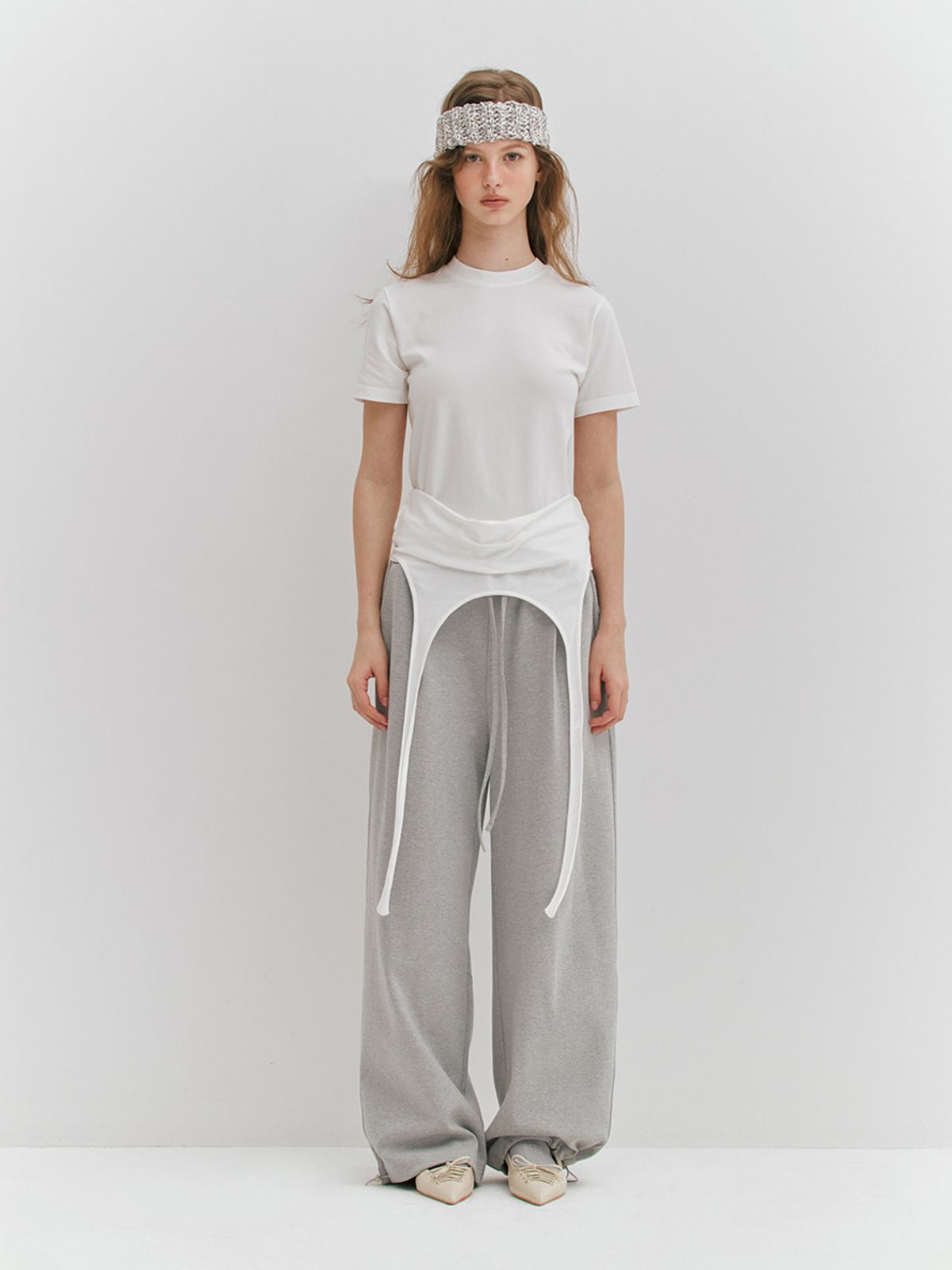 민더리(MEENDERI) 3WAY STRAP TIED TOP - OFF WHITE