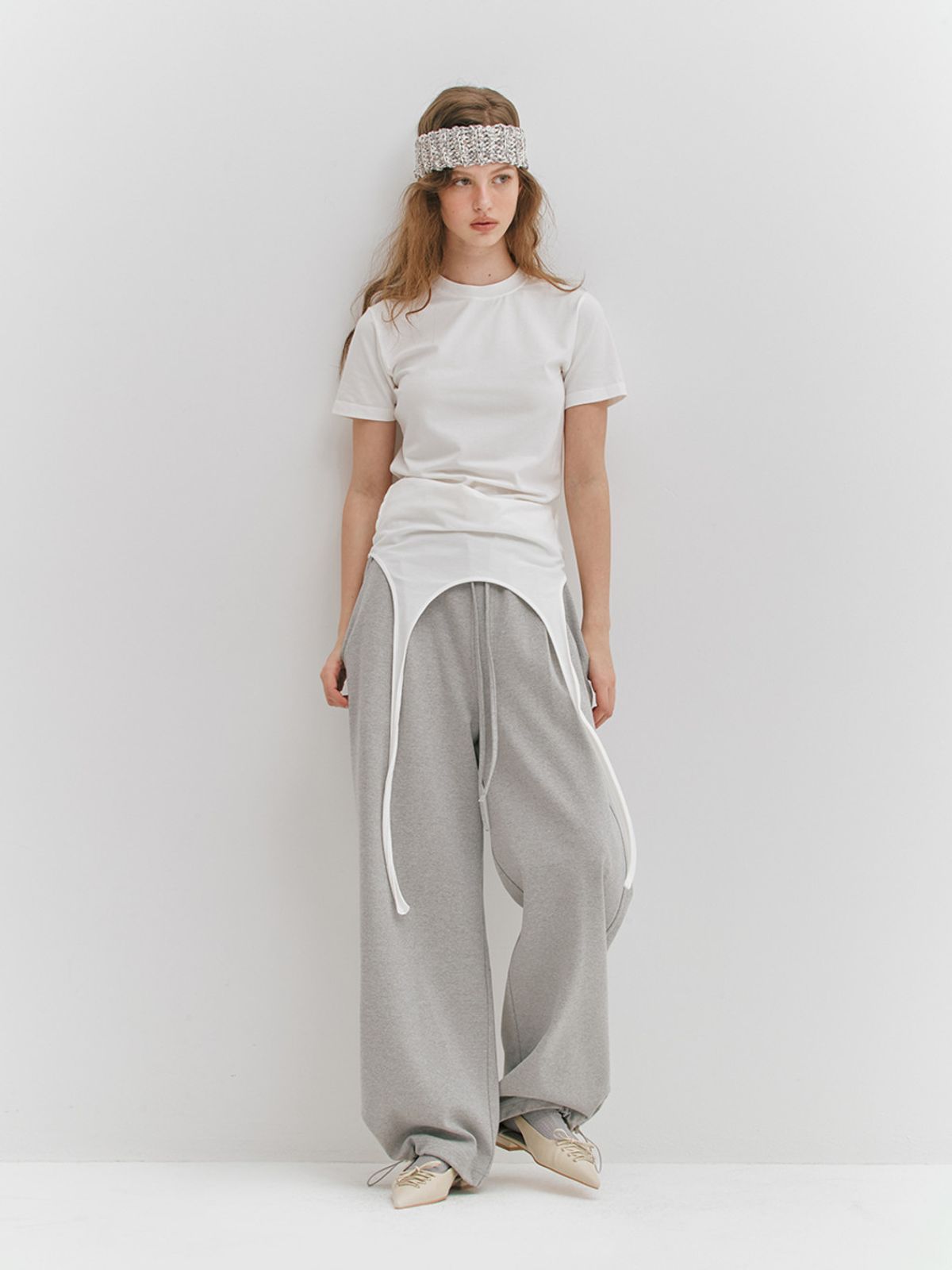 민더리(MEENDERI) 3WAY STRAP TIED TOP - OFF WHITE