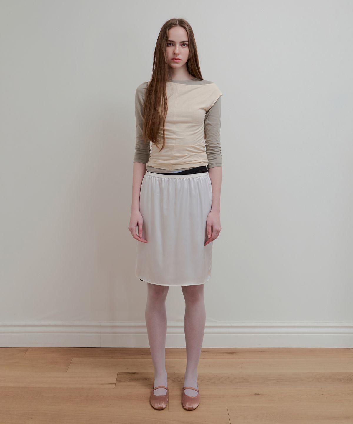 아옵트(AOPT) FRILL LACE LAYERED SKIRT - WHITE