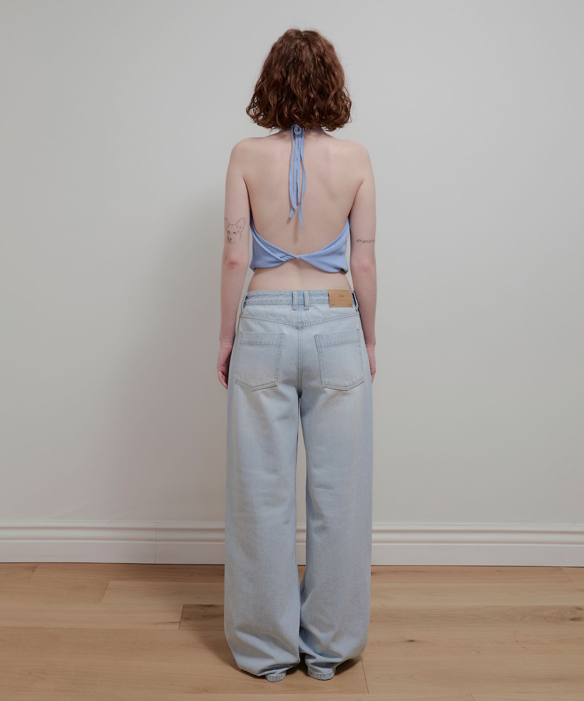 아옵트(AOPT) WHISKERS FADED DENIM PANTS - SKY BLUE