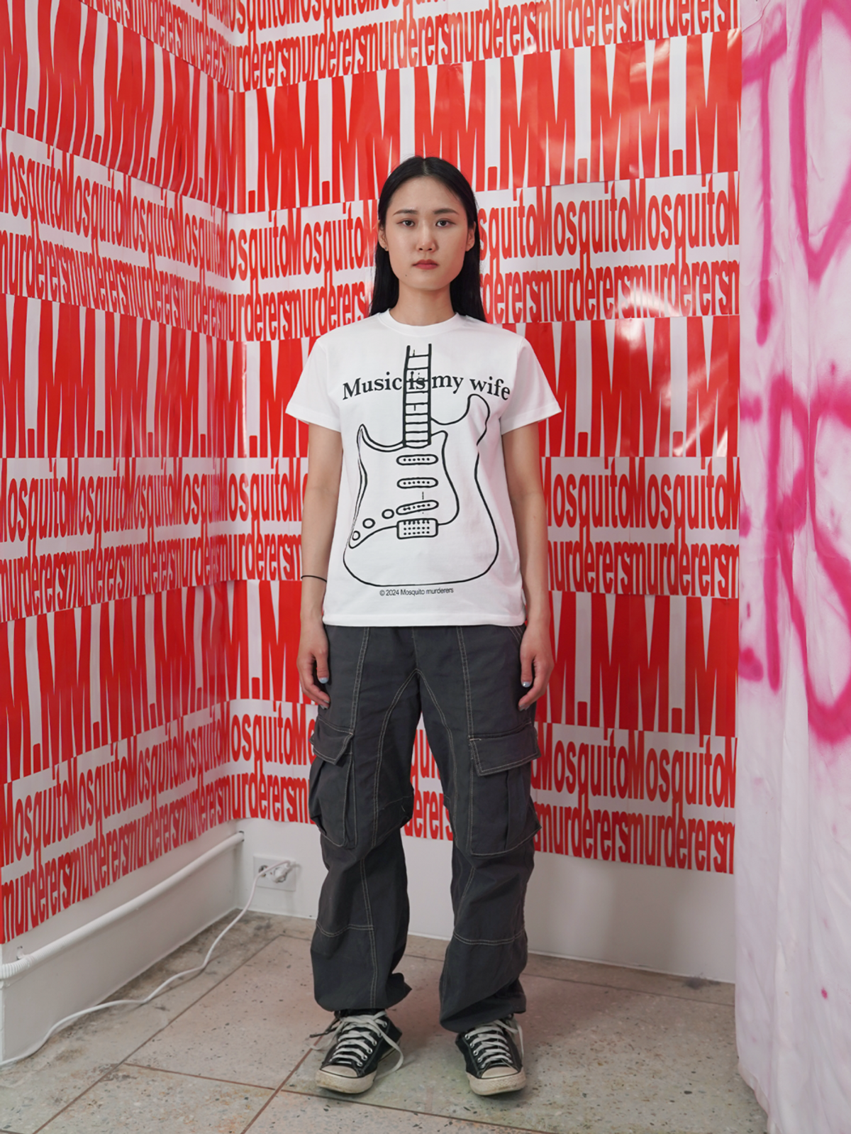모스키토 머더러스(MOSQUITO MURDERERS) Music is my wife T-SHIRT