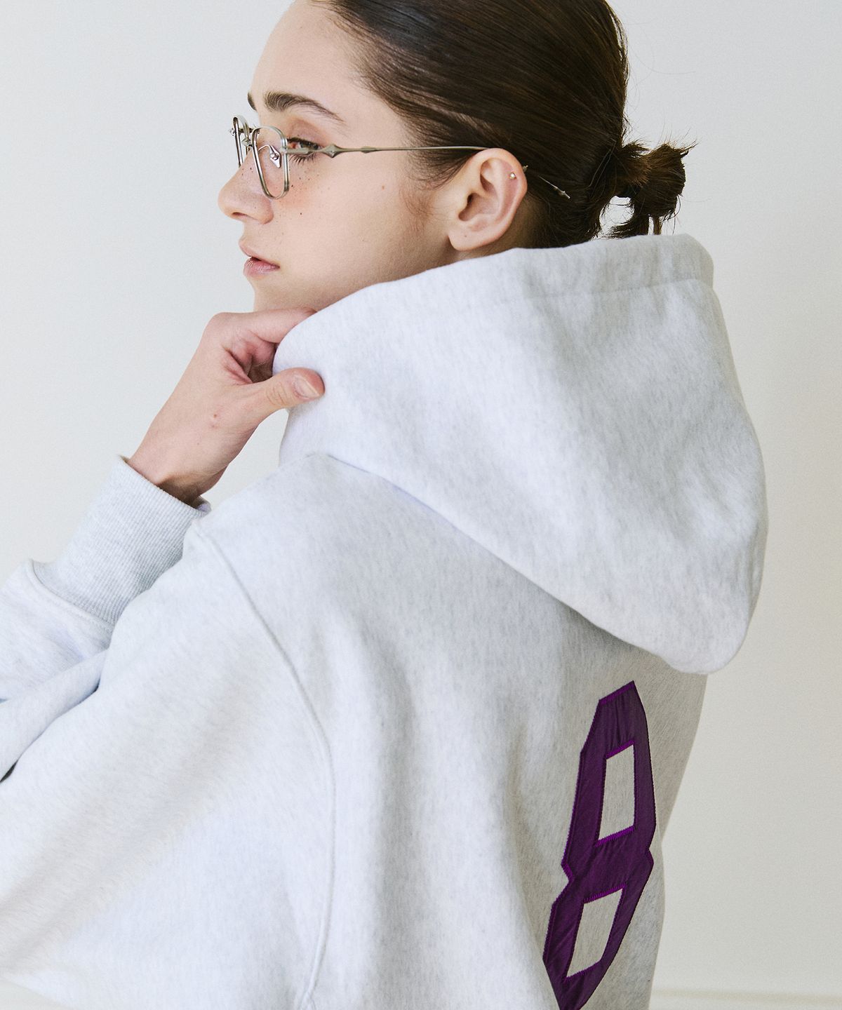 그린버터(GREENBUTTER) Patch Embroidery Hoodie (L/Melange)