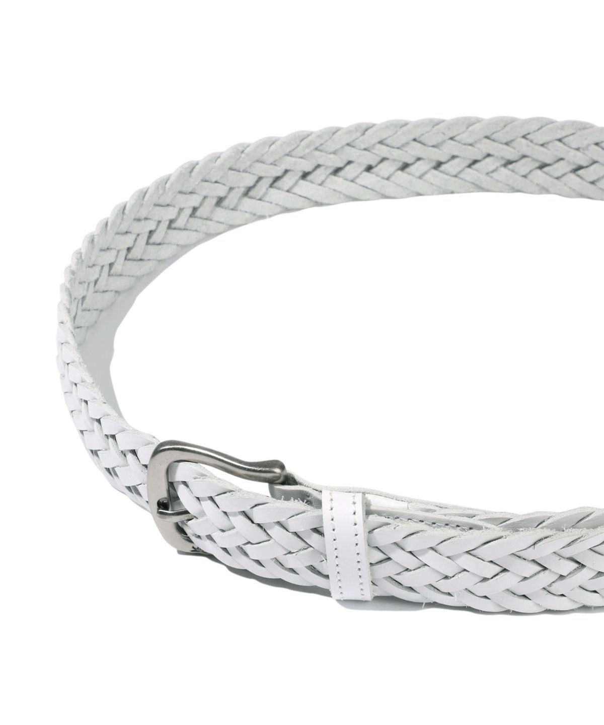 썬러브투어(SUNLOVETOUR) Braided Leather Belt White