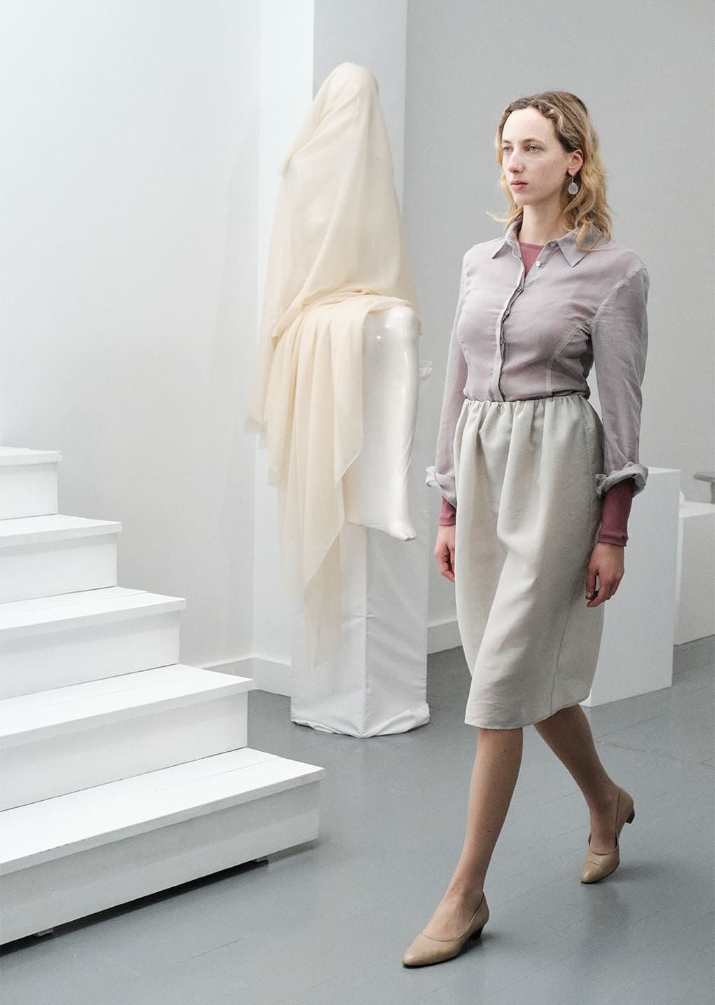 MUSINSA | AMOMENTO SHIRRING ORGANZA SKIRT (2COLORS)