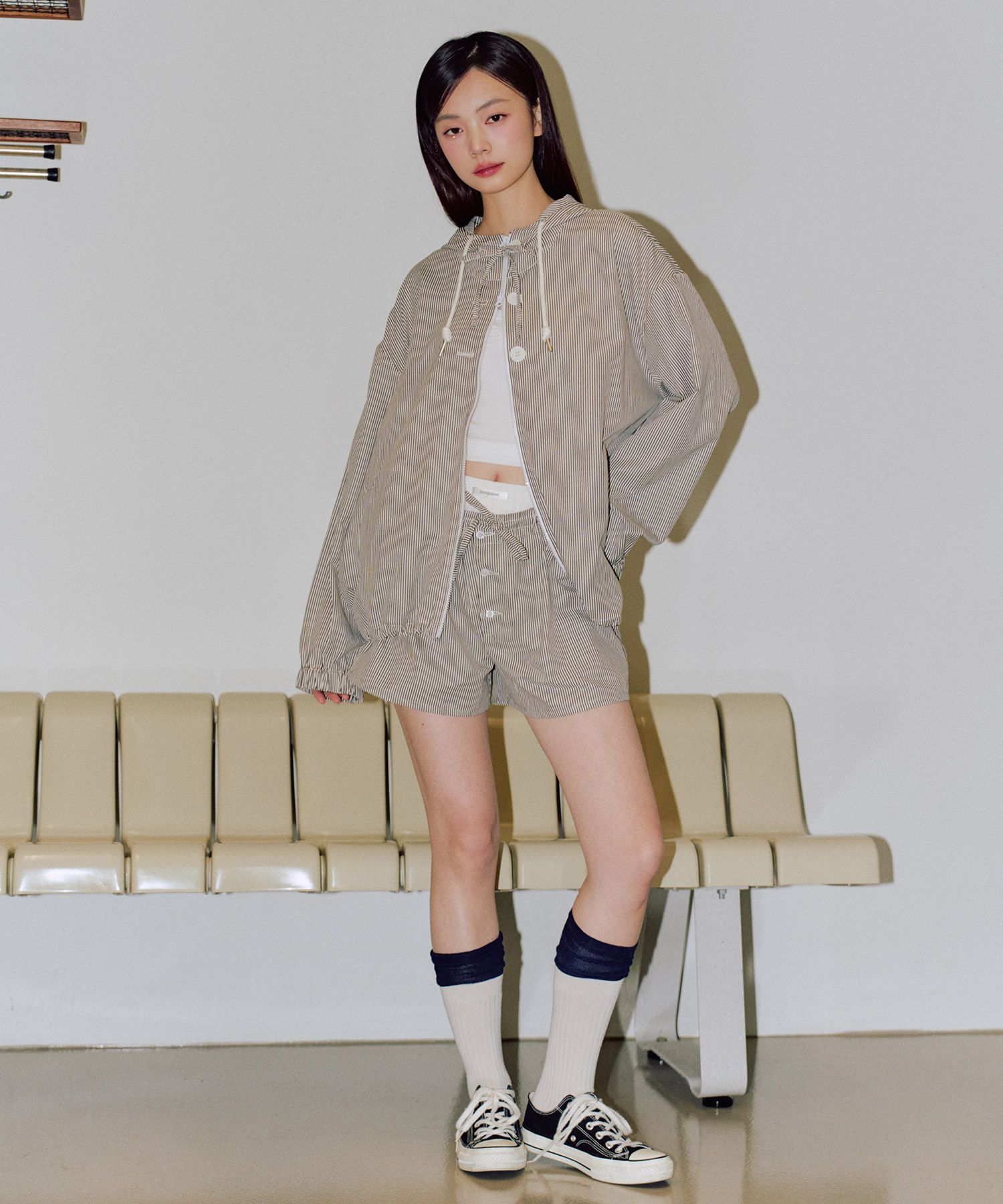❣️韓国人気❣️ Swimcity ナディア フード ジャケット アウター JUCYJUDY - Long Down Jackets | Shop Online | MUSINSA