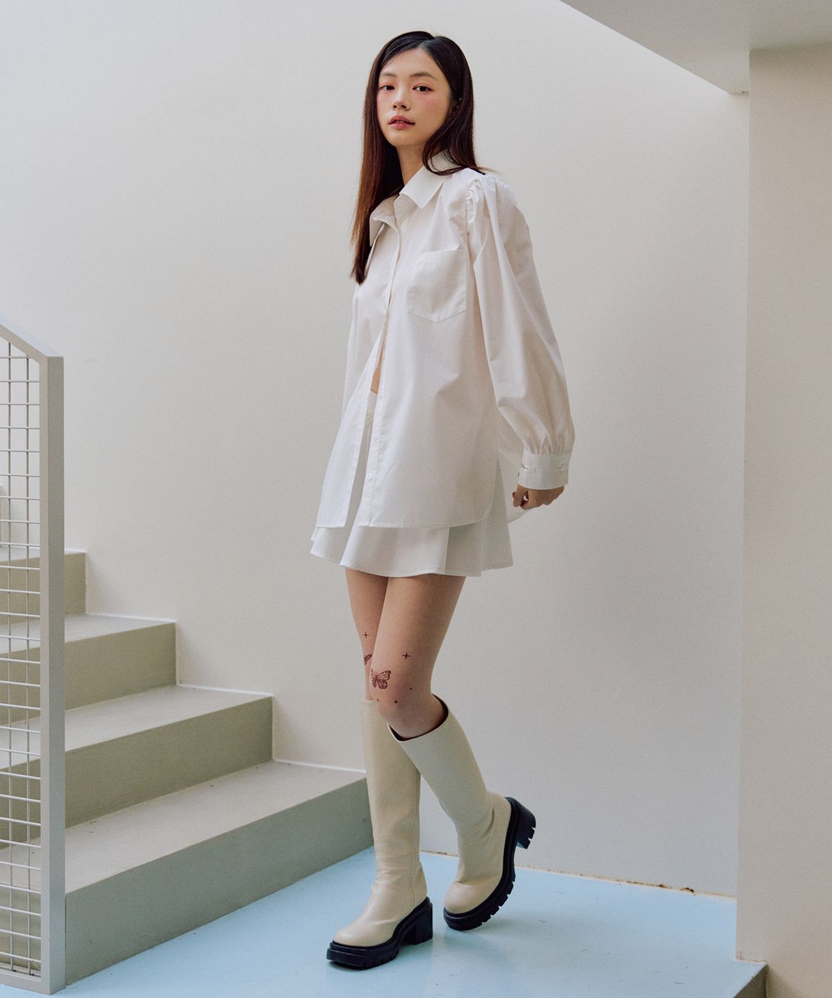 제로플래닛(ZEROPLANET) 지젤 퍼프 셔츠 [WHITE]