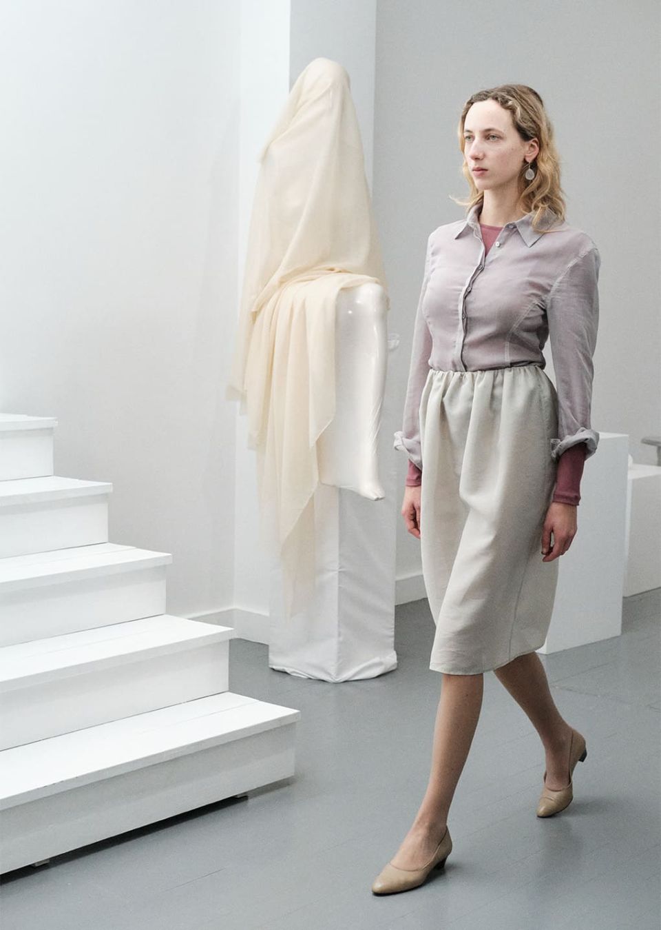 MUSINSA | AMOMENTO SHIRRING ORGANZA SKIRT (2COLORS)