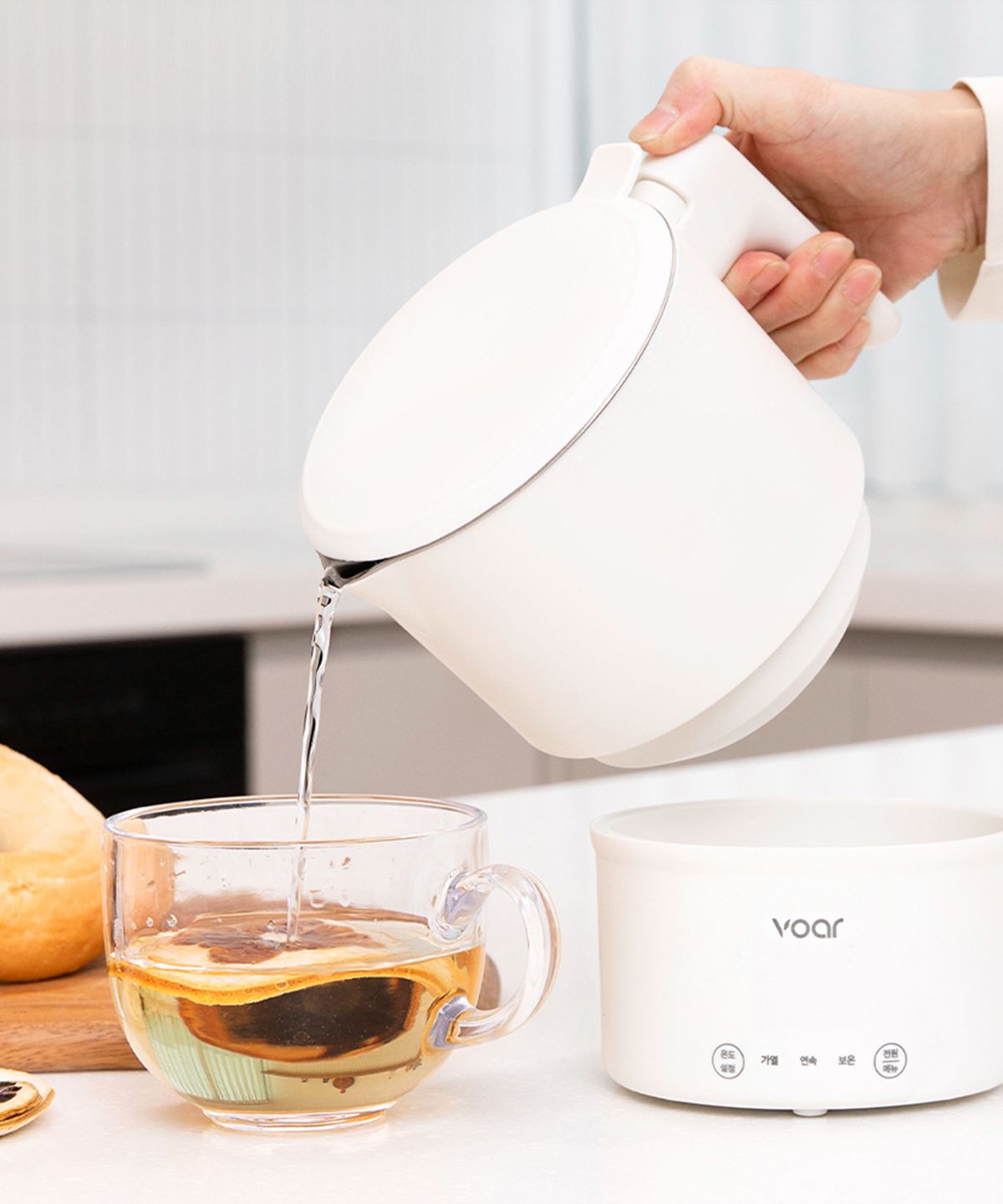 보아르(VOAR) 이지 전기포트C 휴대용 접이식 분유포트 올스텐