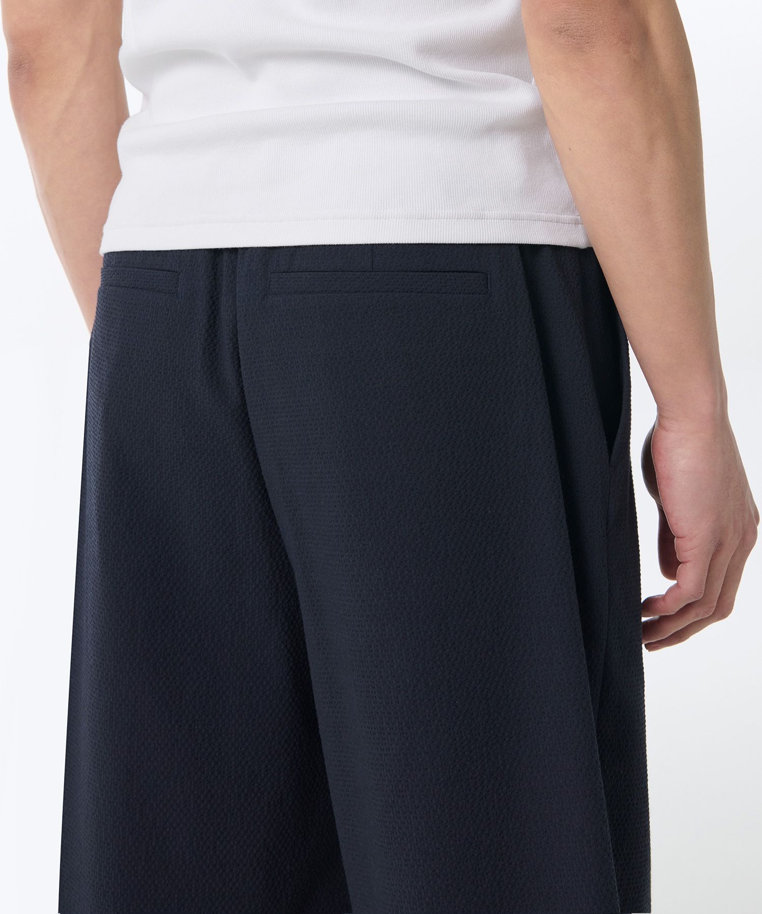 ★MUSINSA STANDARD★ Seersucker one tuck wide banding shorts MUSINSA | MUSINSA STANDARD Seersucker One Tuck Wide Banding