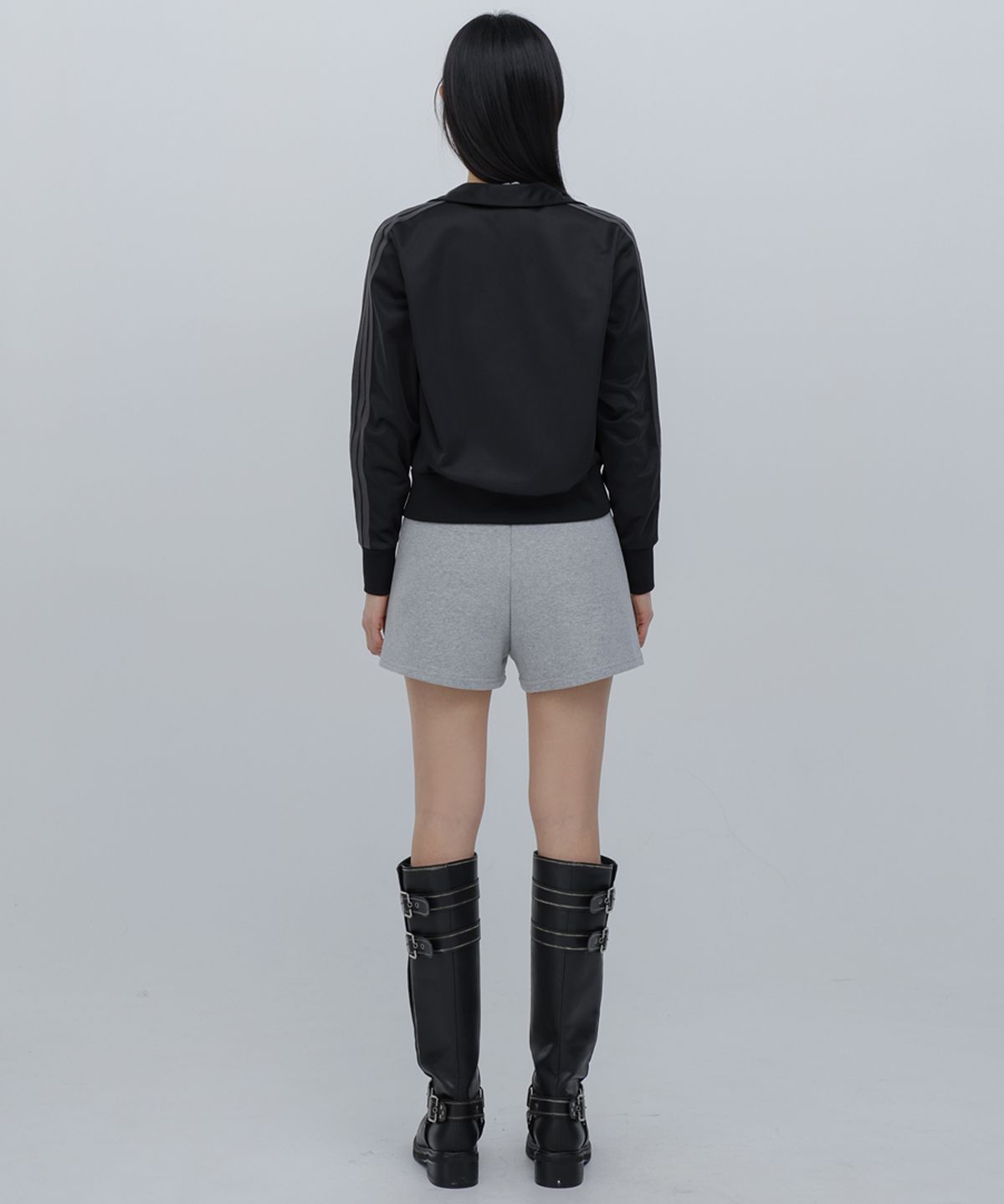 칙스(CHICKS) 마이크로 레이어드 스웻 쇼츠 멜란지