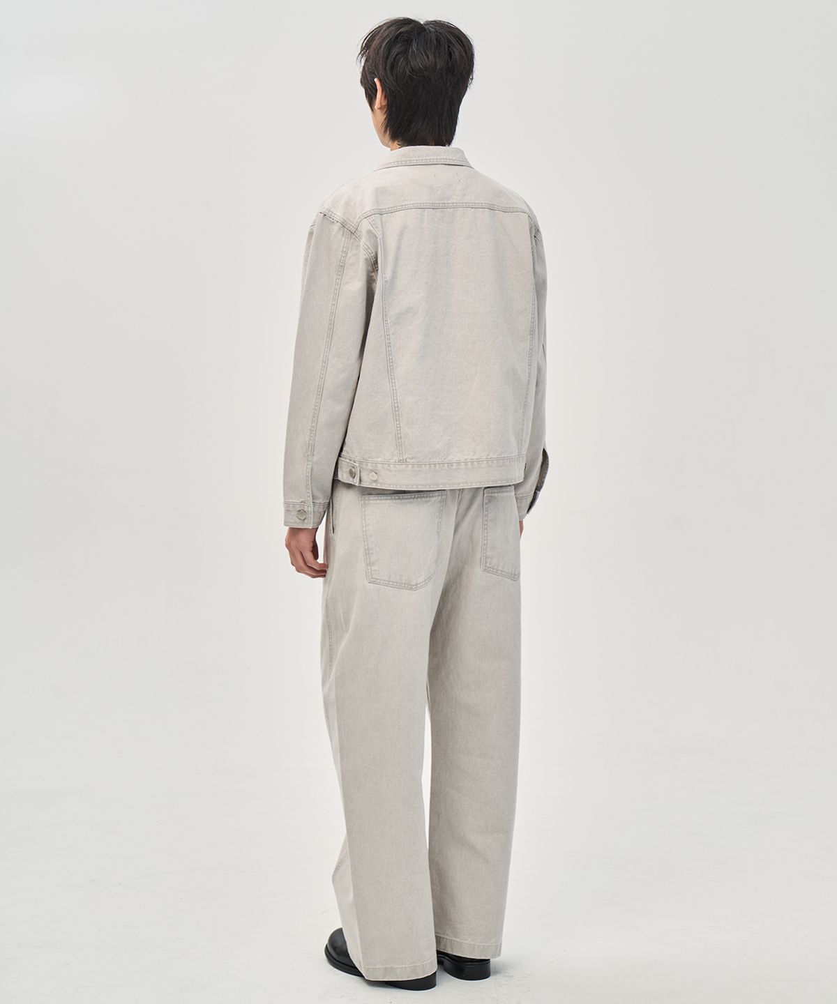 프레리(PRAIRIE) 워시드 커빙 벨트 팬츠 (LIGHT GRAY)