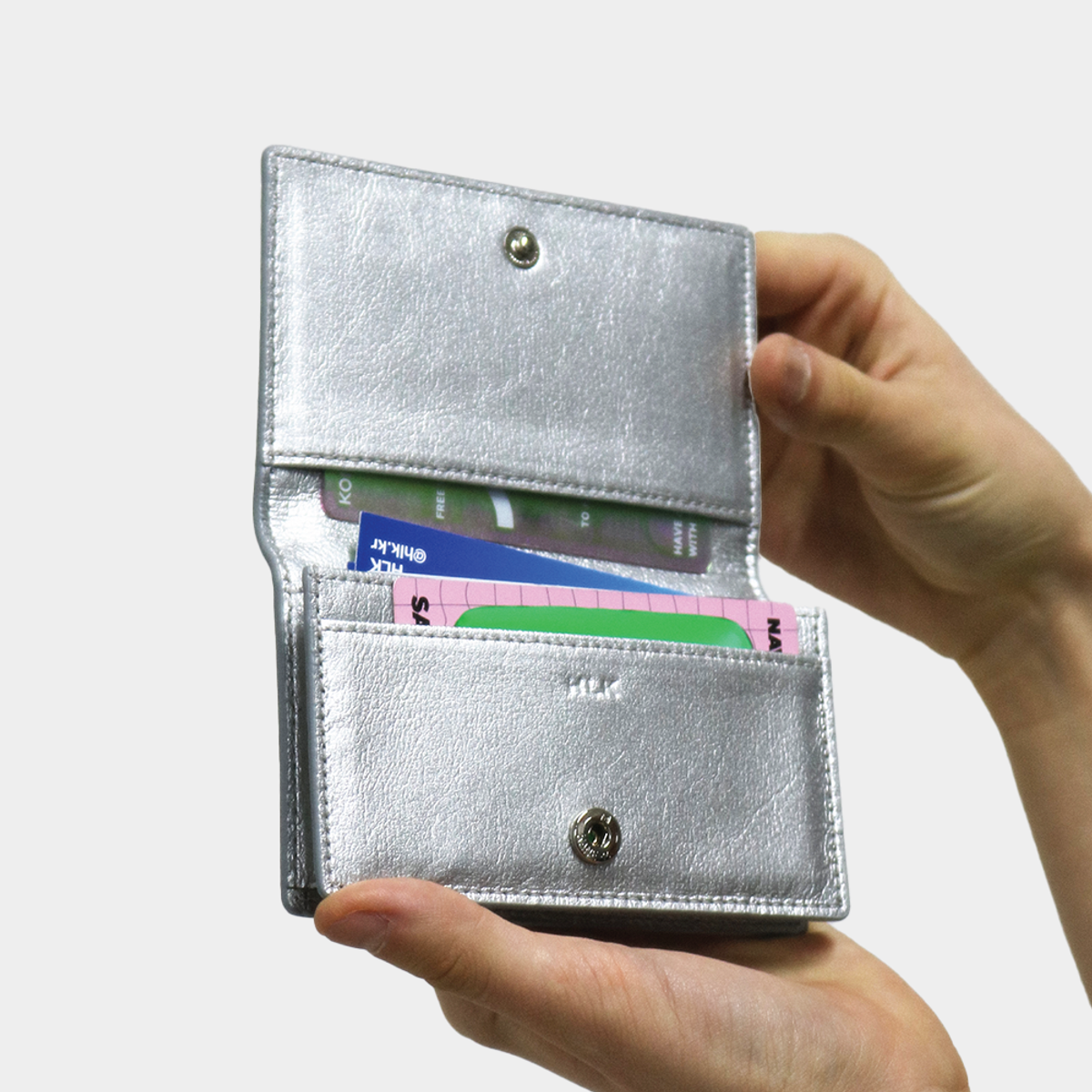 할리케이(HARLIEK) 반달 카드지갑 / Bandal Card Wallet [Silver]