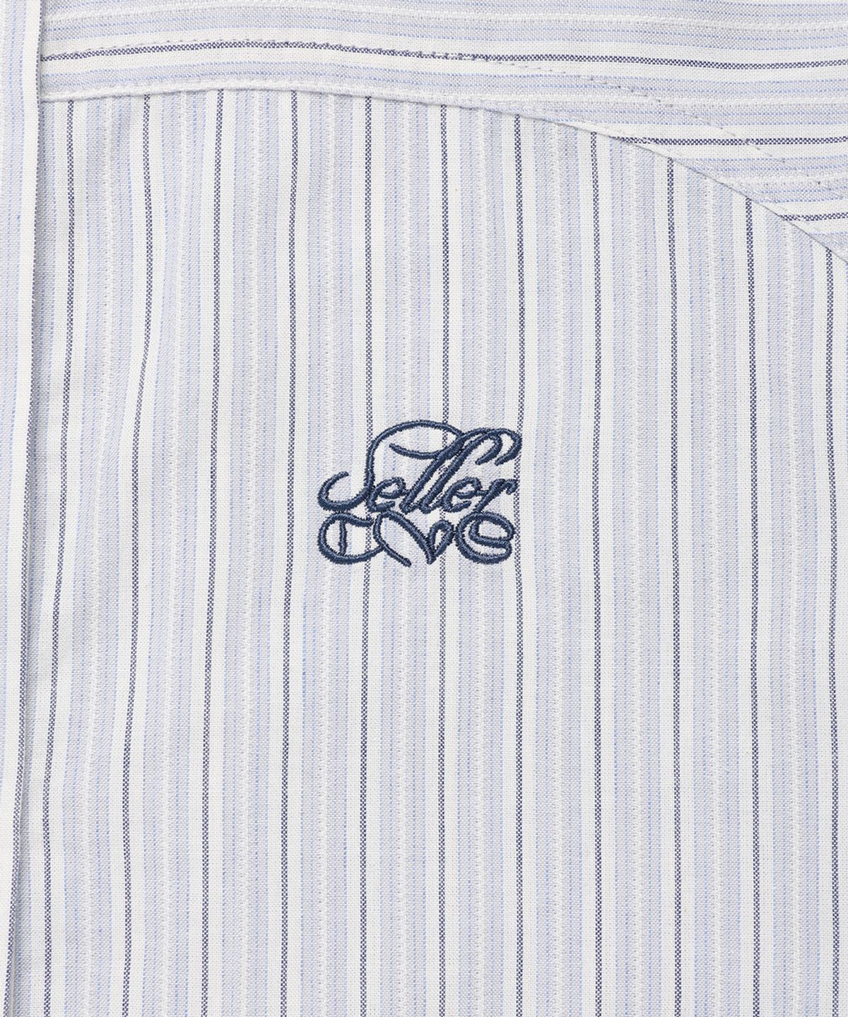 카비시(CAVISH) W STRIPED HALF SLEEVE SHIRT BLUE(CV2FMFW362A)