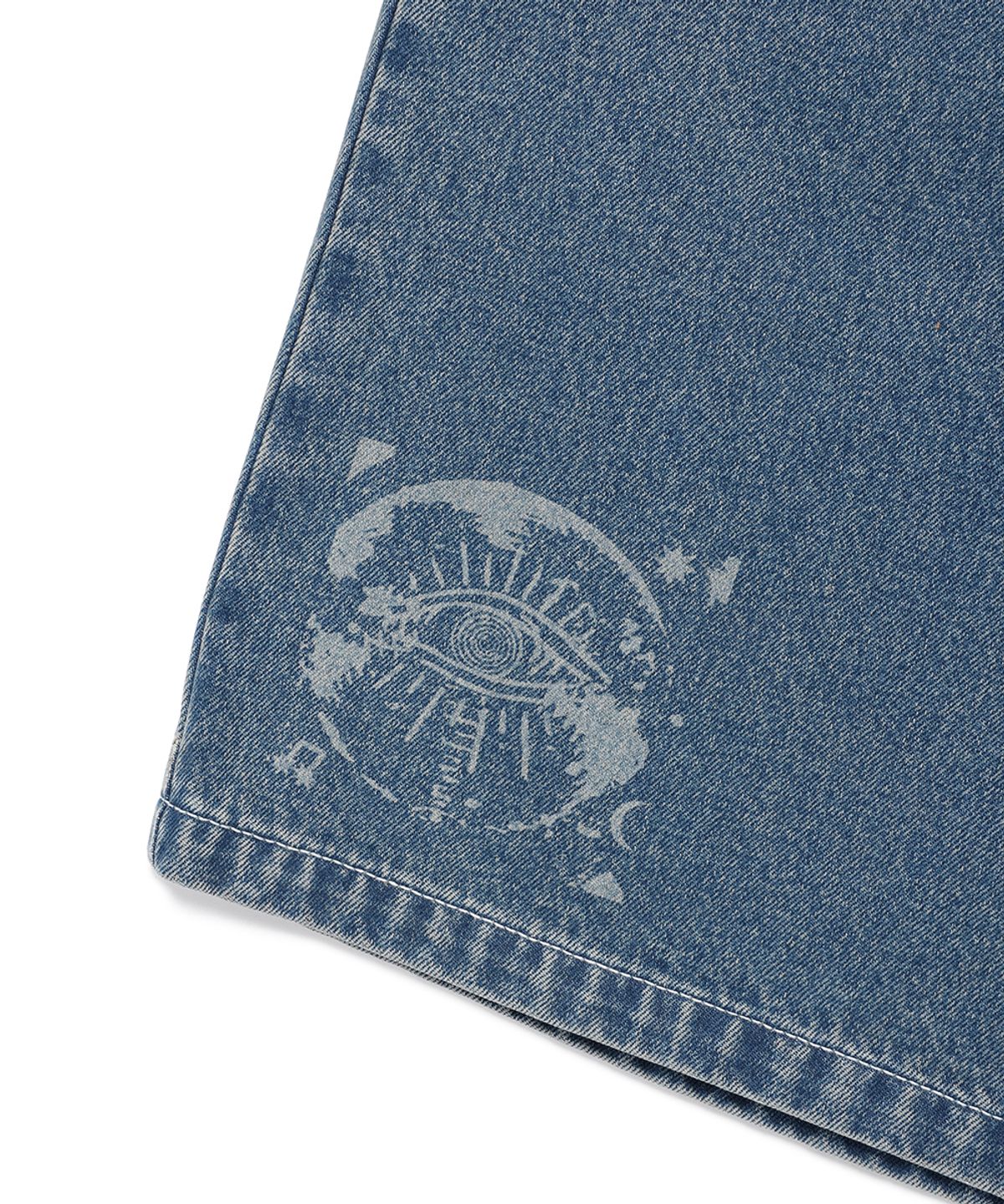 카비시(CAVISH) OVERDYED DENIM SHORTS BLUE(CV2FMUD161A)
