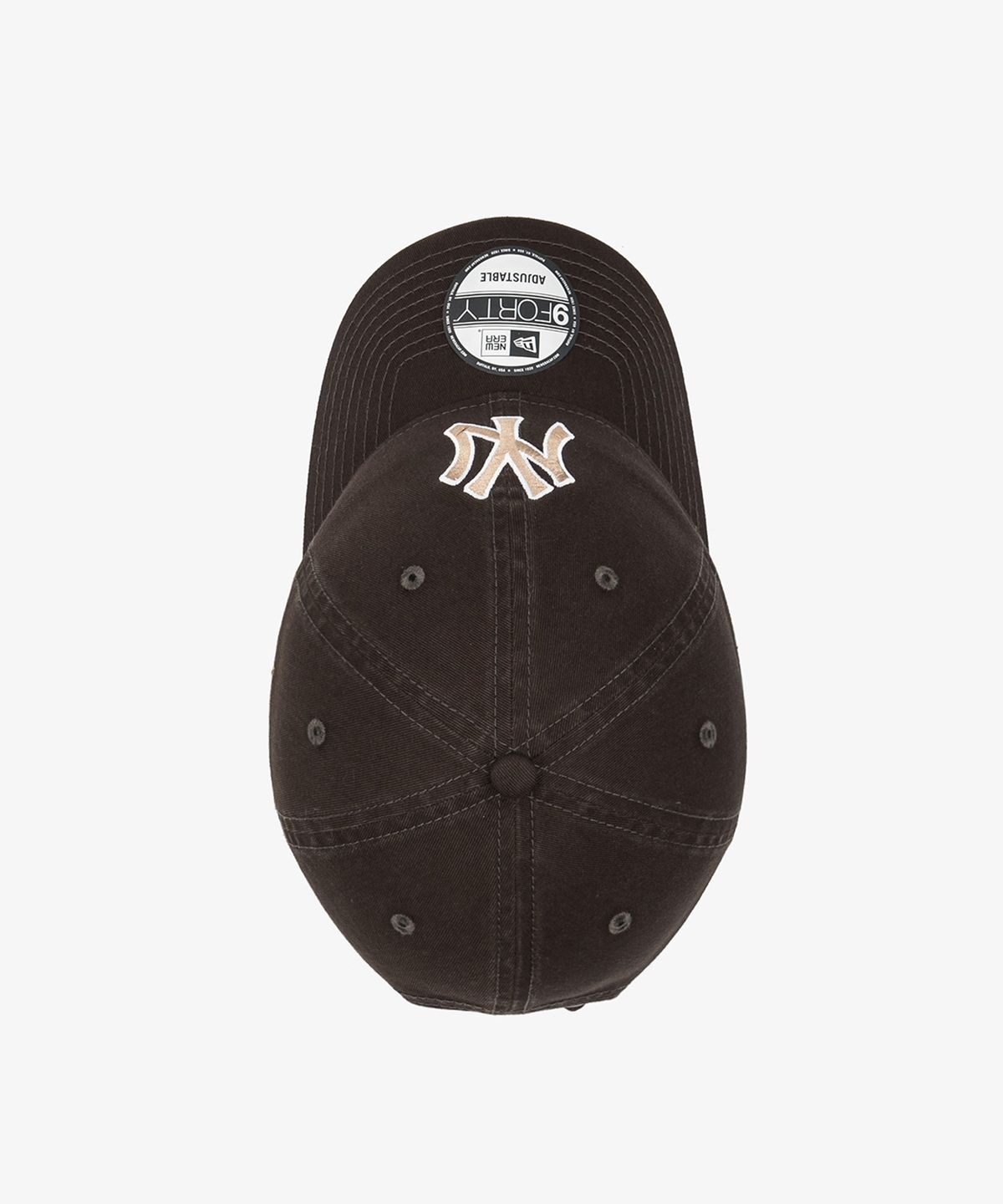 뉴에라(NEW ERA) MLB 뉴욕 양키스 베이직 아웃라인 언스트럭쳐 볼캡 초콜렛