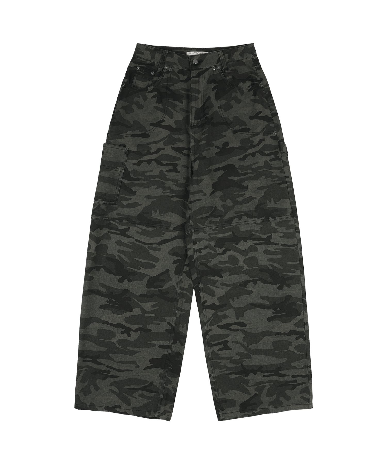 MUSINSA | FANCY CLUB CAFENDER LETTERING DENIM PANTS (DARK