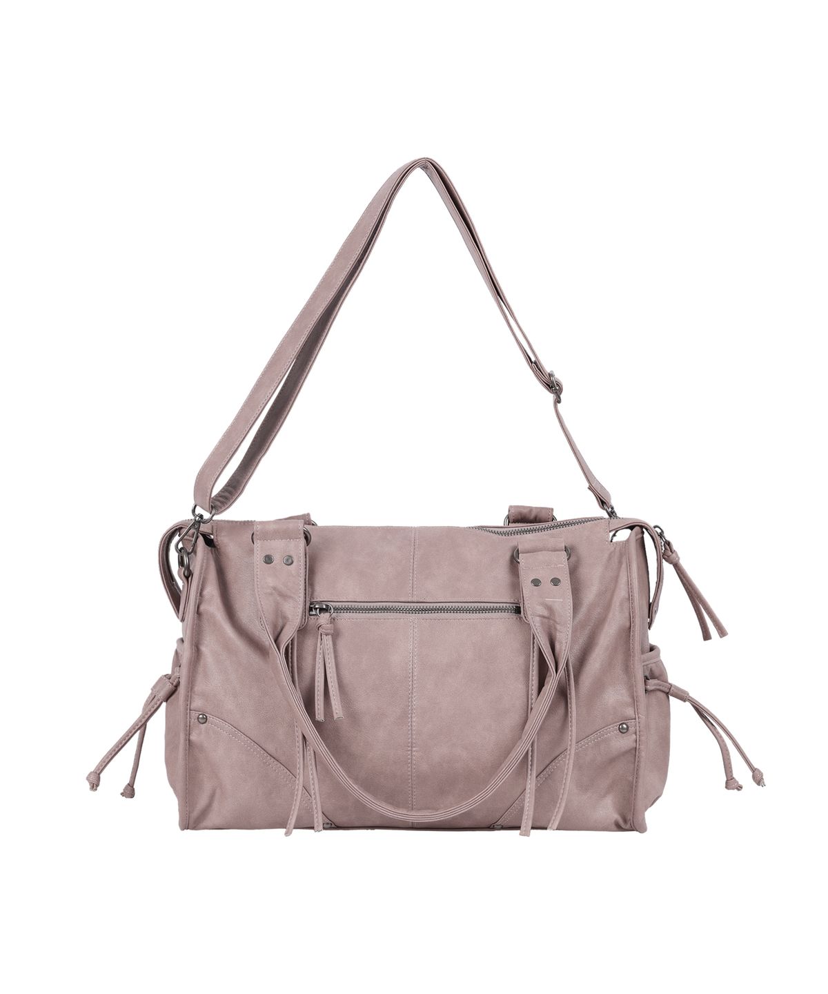 팬시클럽(FANCY CLUB) 벨티드 워싱 레더백 (BABY PINK) F25QE990