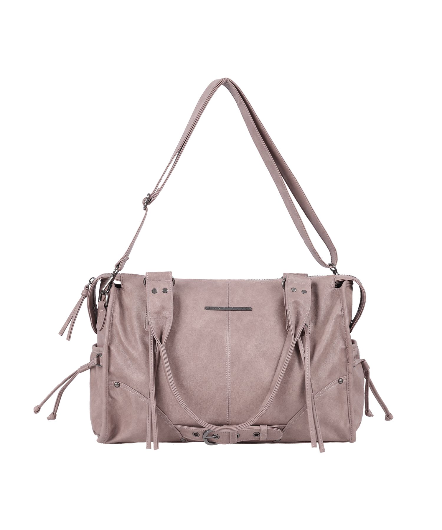 ☆fancy club☆ Belted Washed Leather Bag BABY PINK F25QE990 MUSINSA | FANCY CLUB Belted Washed Leather Bag (BABY PINK