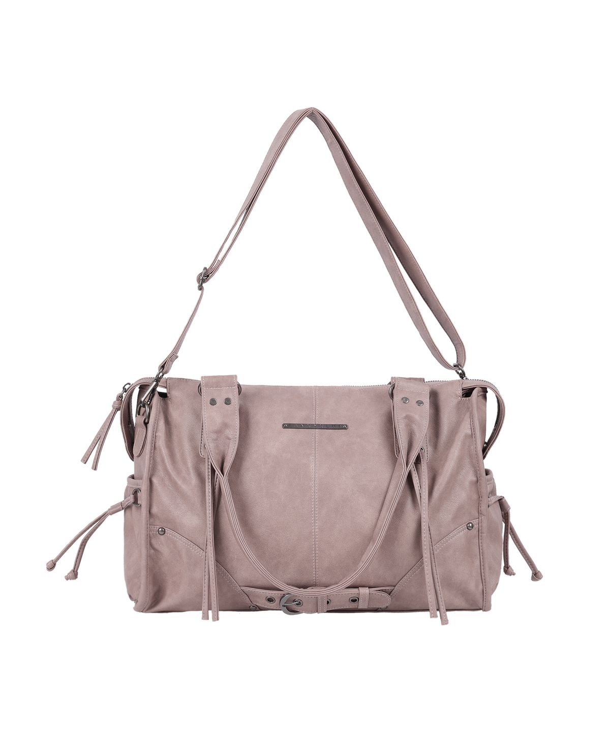 팬시클럽(FANCY CLUB) 벨티드 워싱 레더백 (BABY PINK) F25QE990