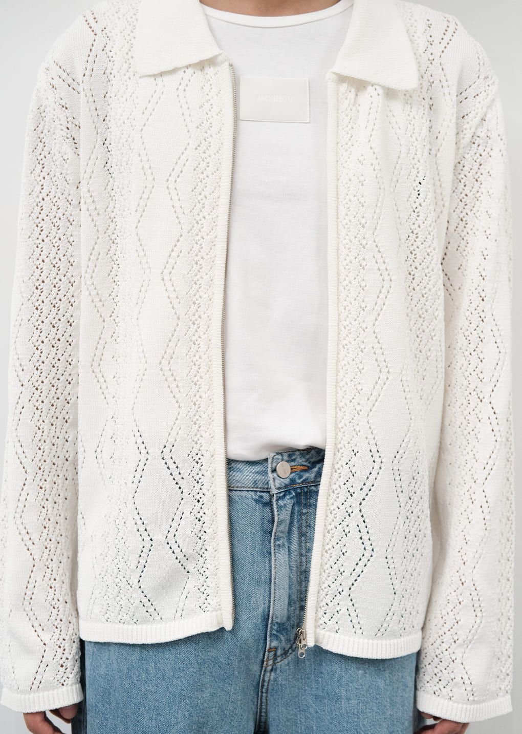 トップス 25ss AMOMENTO CROCHET ZIP-UP CARDIGAN MUSINSA公式 | AMOMENTO CROCHET ZIP-UP CARDIGAN (2COLORS)