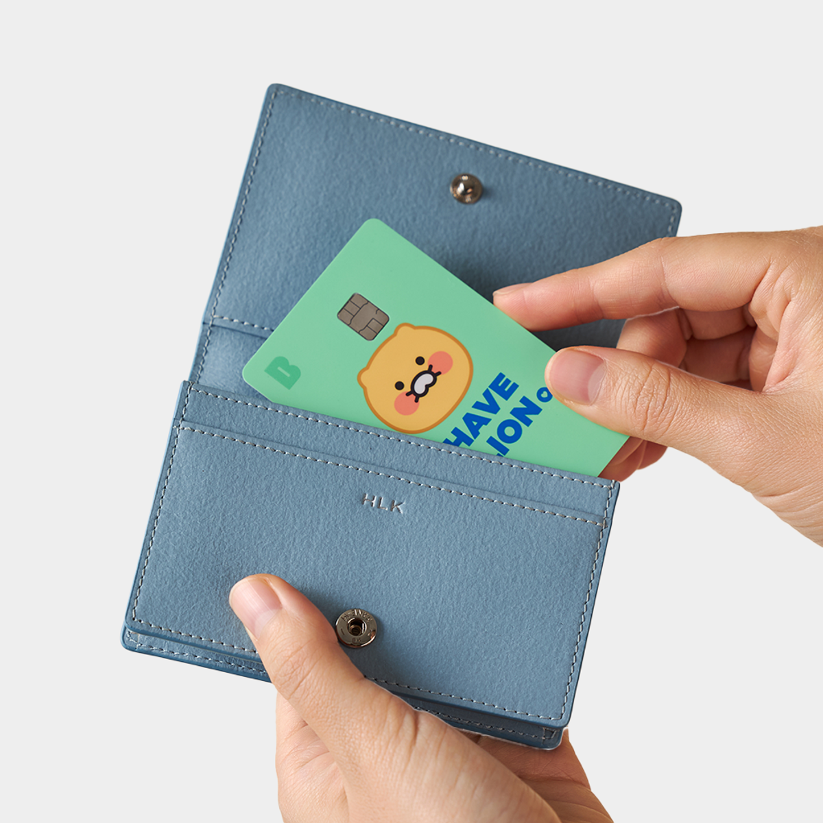 할리케이(HARLIEK) 반달 카드지갑 / Bandal Card Wallet [Blue Camel]