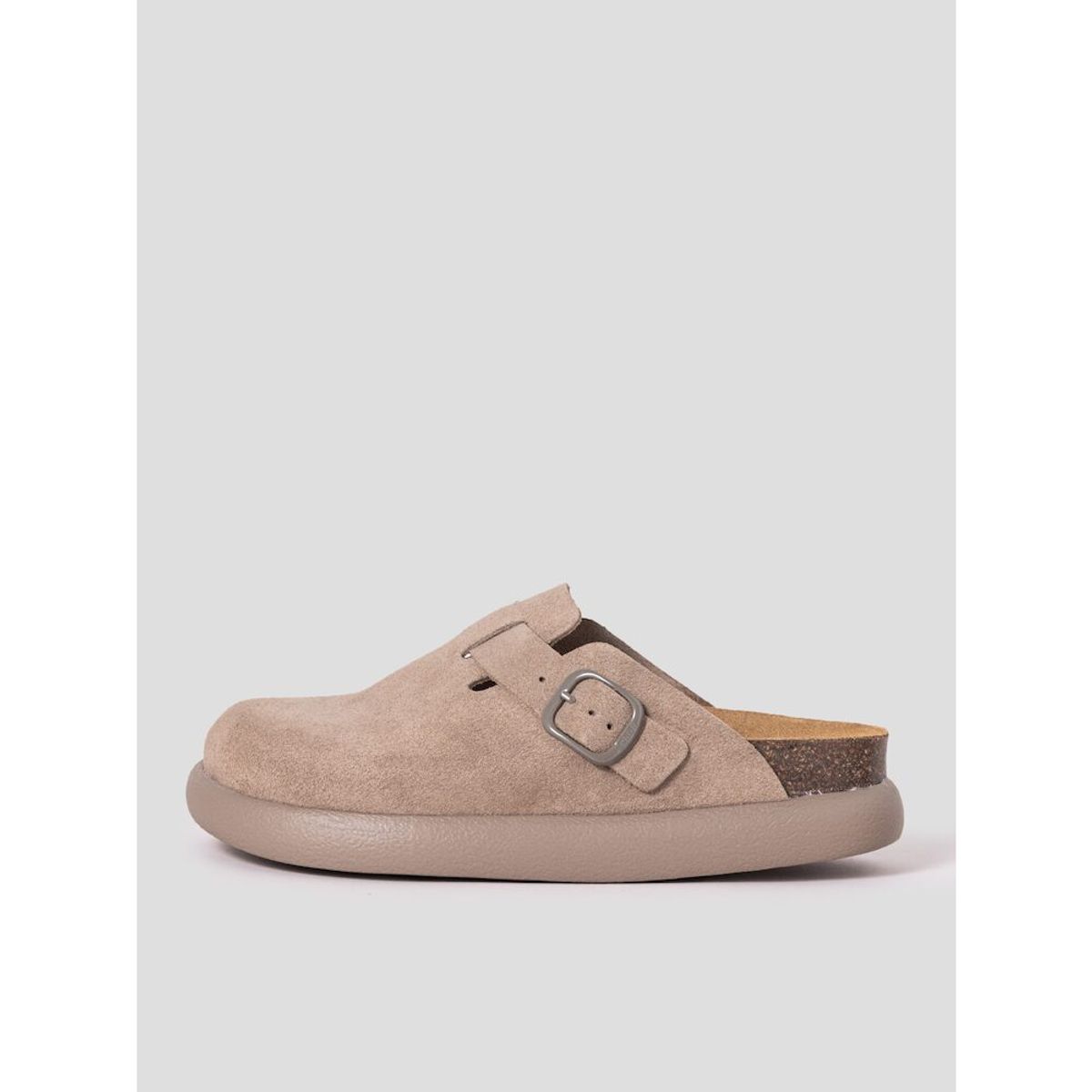 숄(SCHOLL) (WOMEN) 코르크 크로그 청키솔 샌들  옐로이시 브라운 (HH54K2C72B)