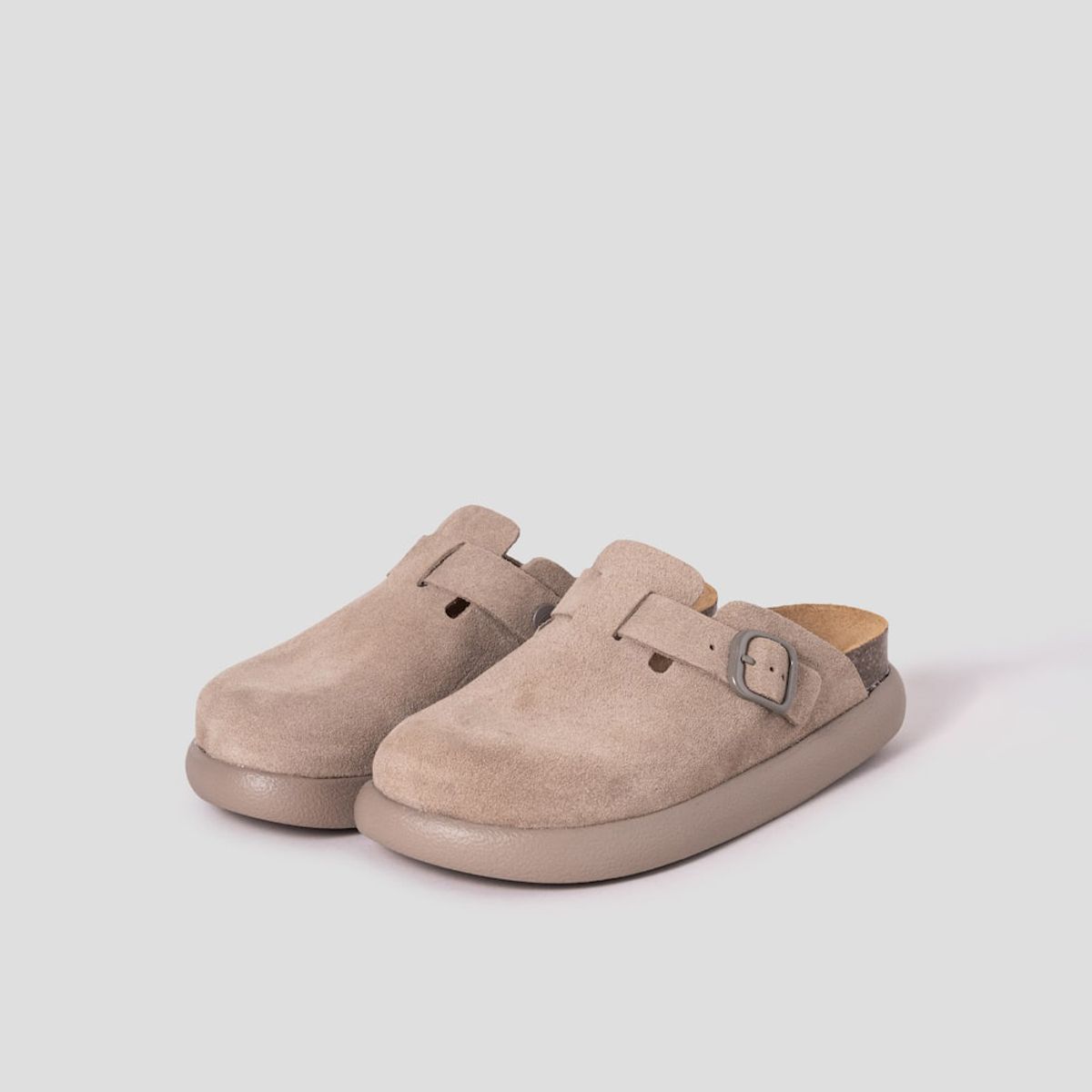 숄(SCHOLL) (WOMEN) 코르크 크로그 청키솔 샌들  옐로이시 브라운 (HH54K2C72B)