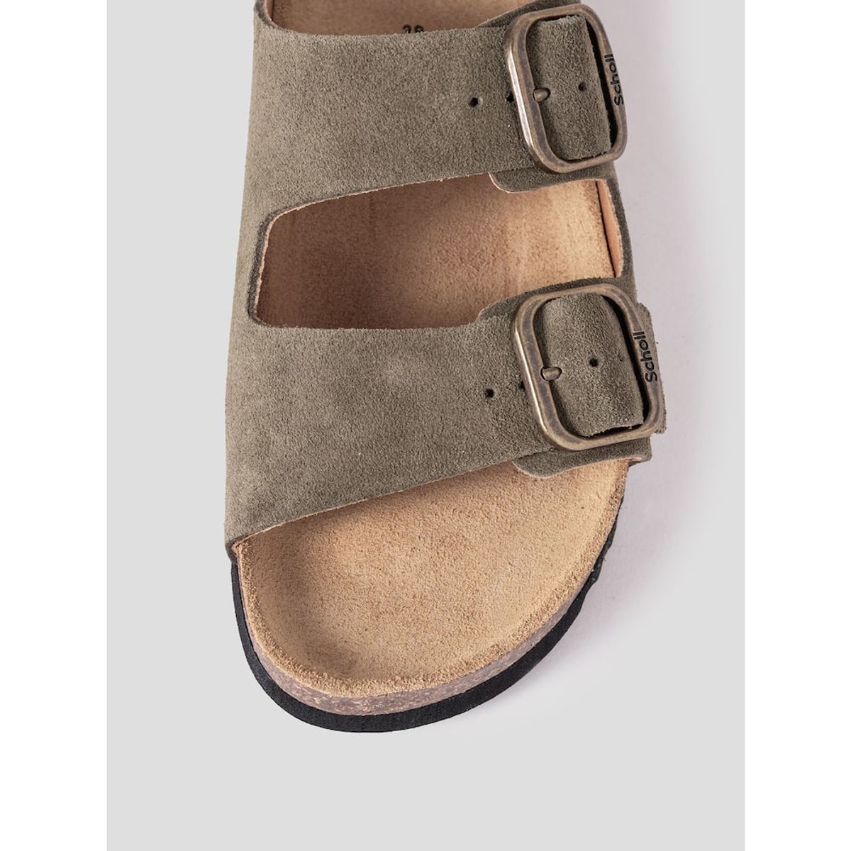 숄(SCHOLL) (WOMEN) 코르크 투스트랩 샌들  카키 (HH54K2C18H)
