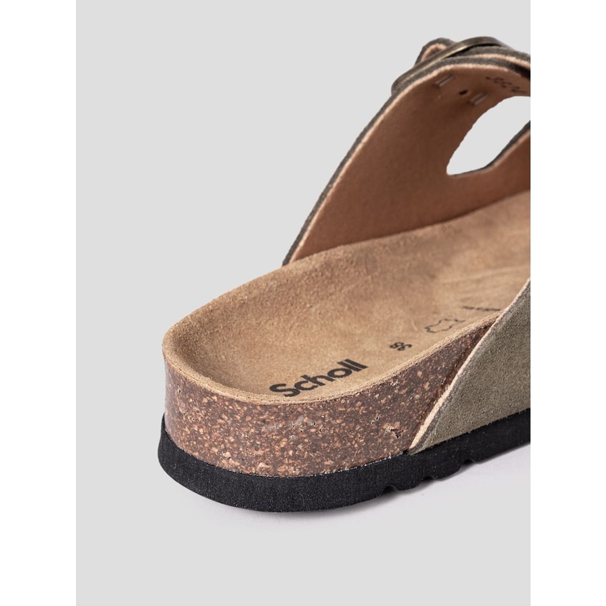 숄(SCHOLL) (WOMEN) 코르크 투스트랩 샌들  카키 (HH54K2C18H)