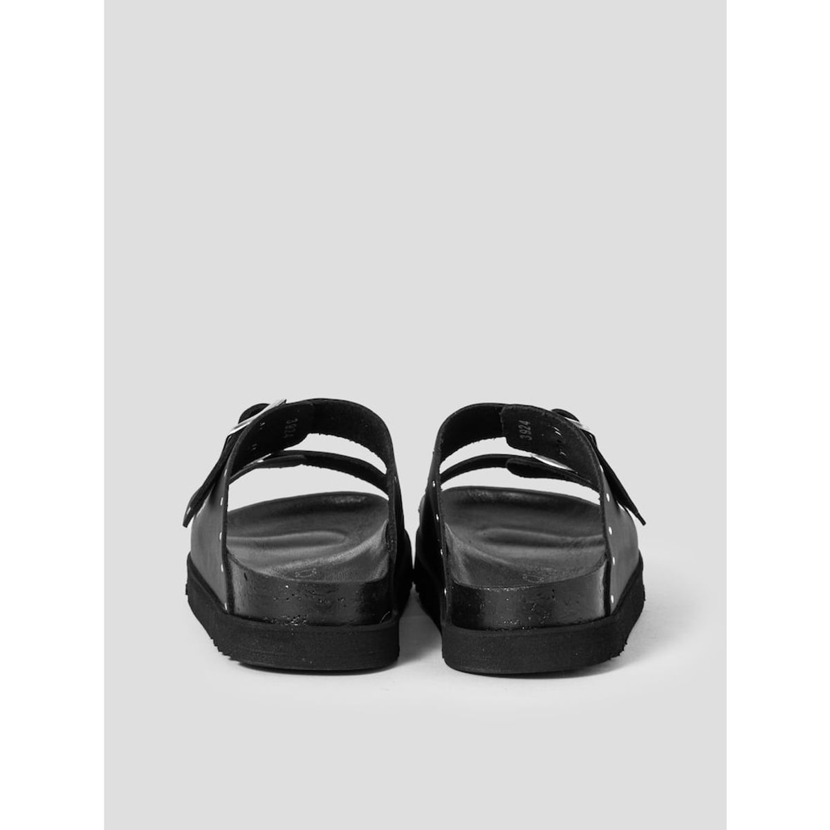 숄(SCHOLL) (WOMEN) 스터드 장식 투스트랩 코르크 샌들  블랙 (HH54K2C115)
